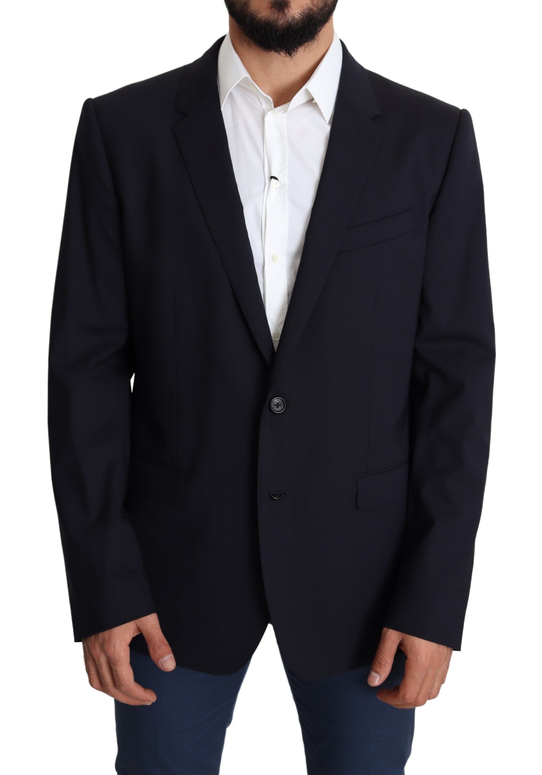 Dolce & Gabbana Black Wool Stretch Coat MARTINI Blazer