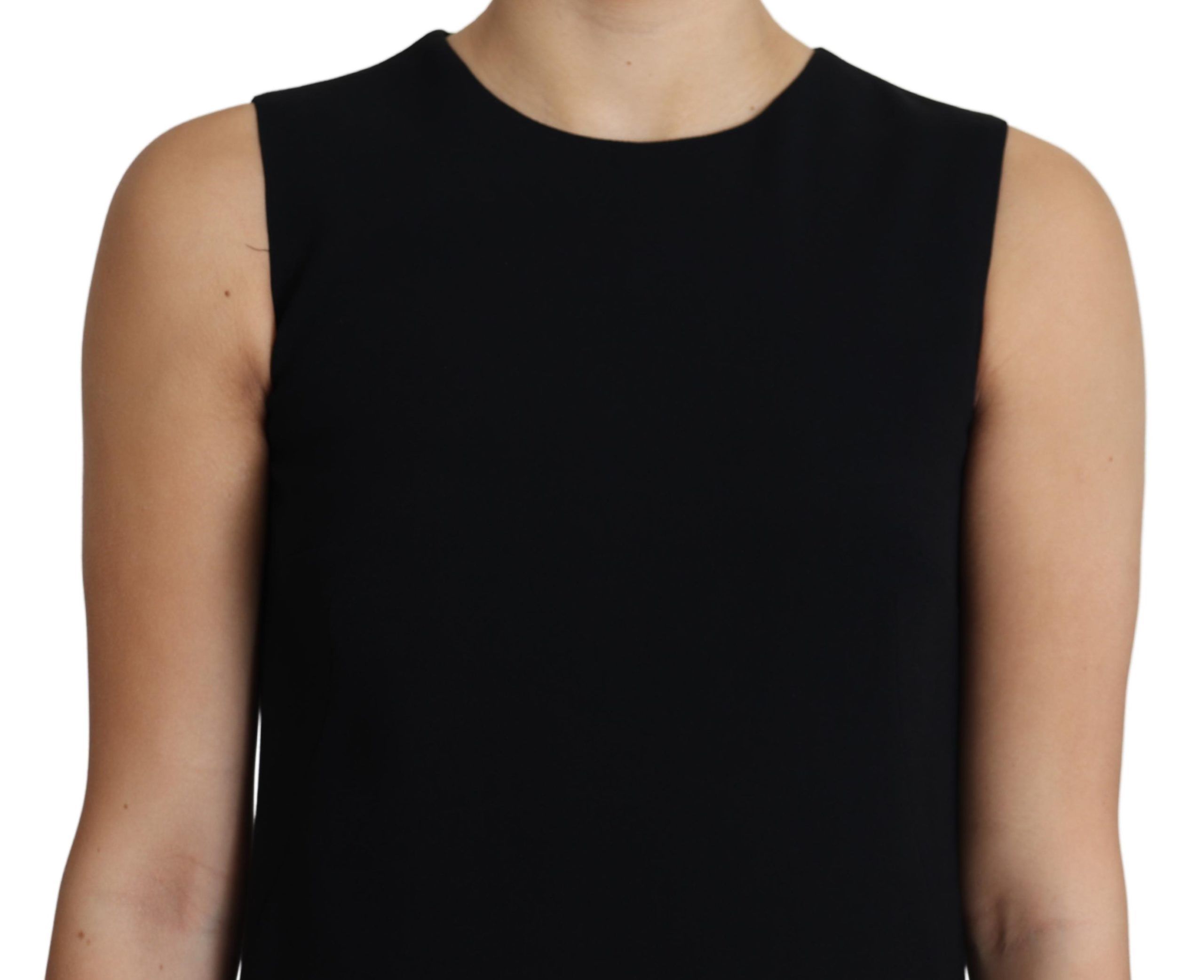 Dolce & Gabbana Black Viscose Stretch A-Line Mini Dress-3