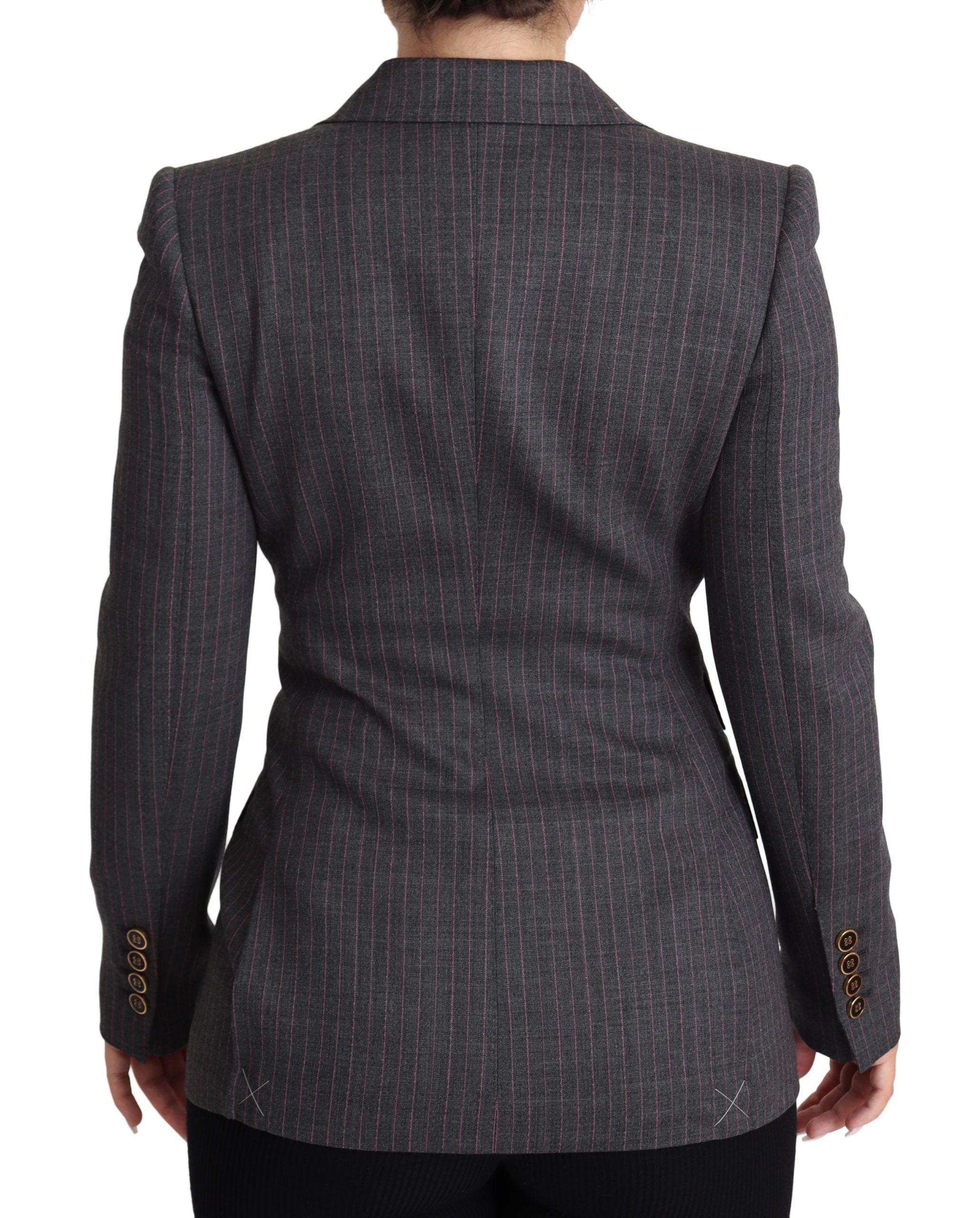 Dolce & Gabbana Grey single-breasted, tailored blazer wool jacket-4