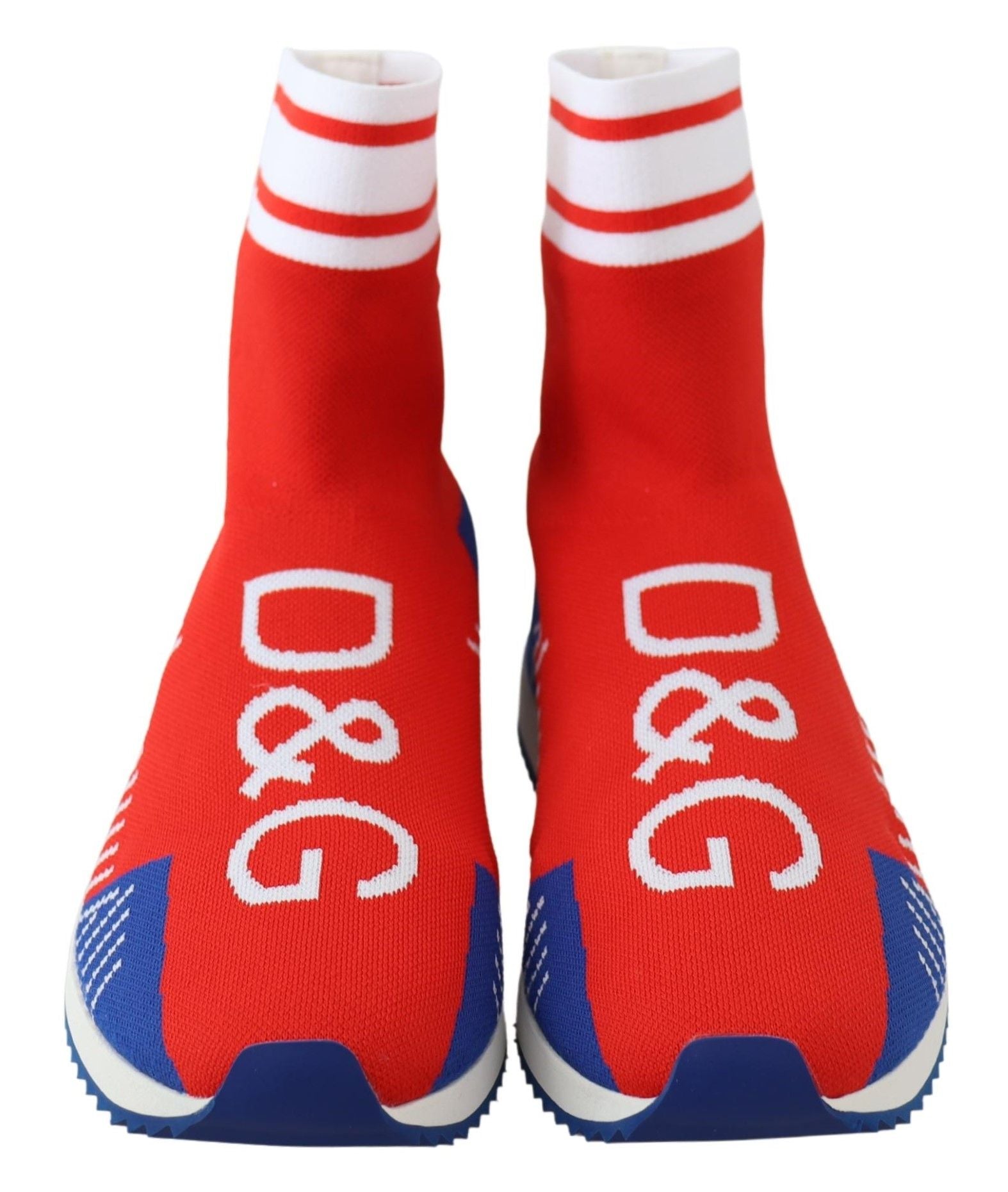 Dolce & Gabbana Blue Red Sorrento Logo Sneakers Socks Shoes-4