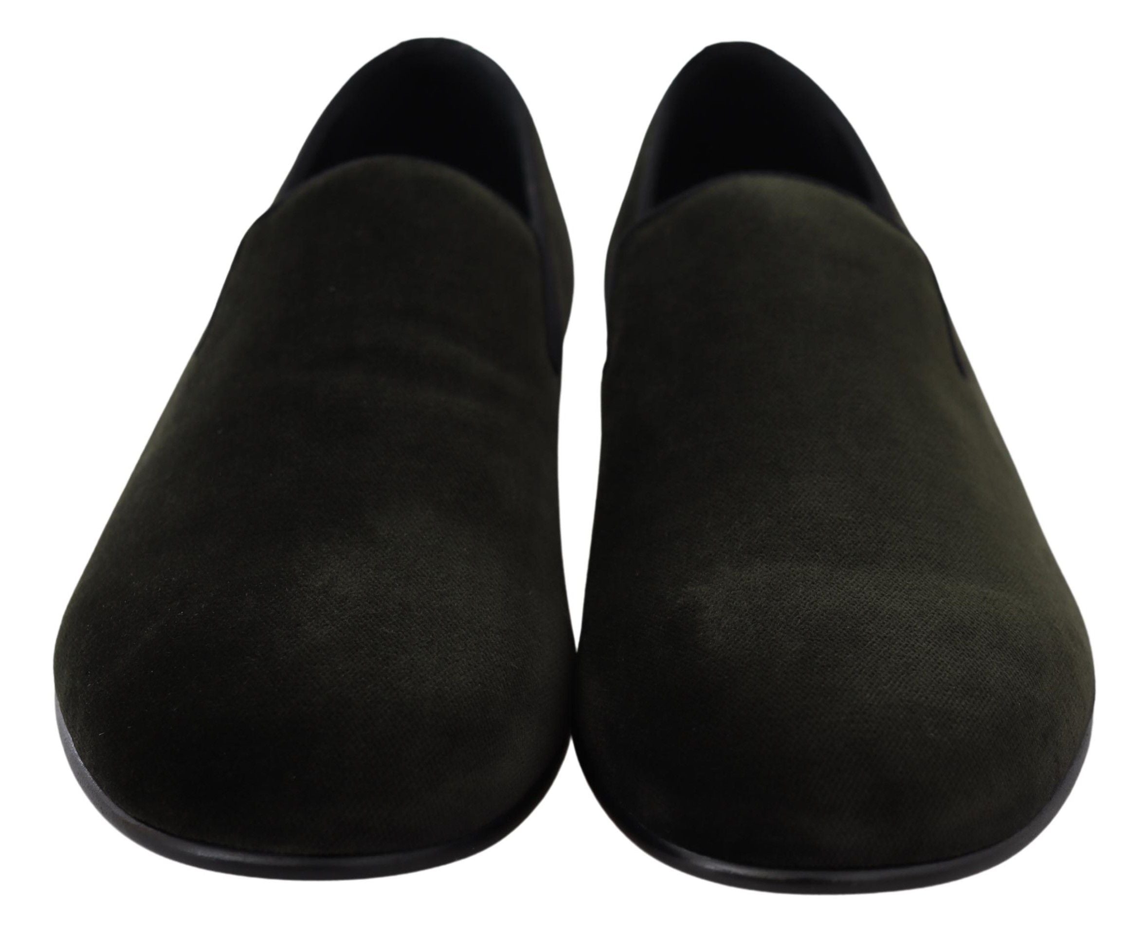 Dolce & Gabbana Green Velvet Slip-On Men's Loafers Shoes-4