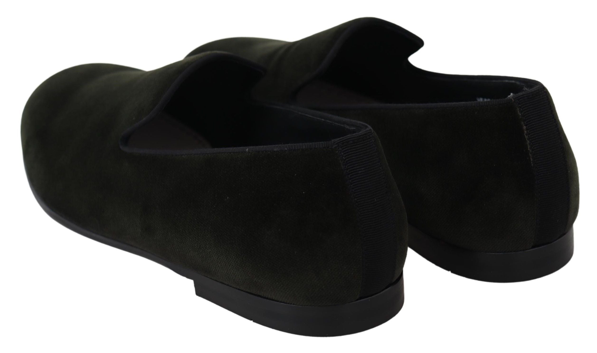 Dolce & Gabbana Green Velvet Slip-On Men's Loafers Shoes-6
