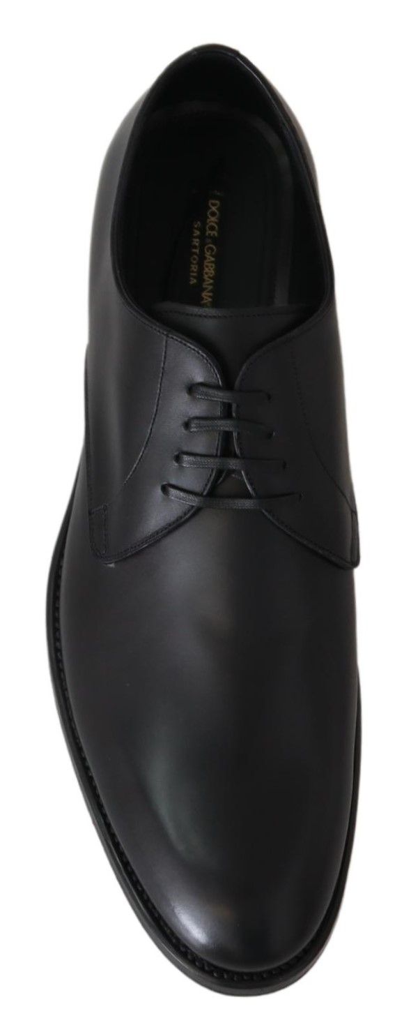 Dolce & Gabbana Black Leather Sartoria Handmade Shoes-2