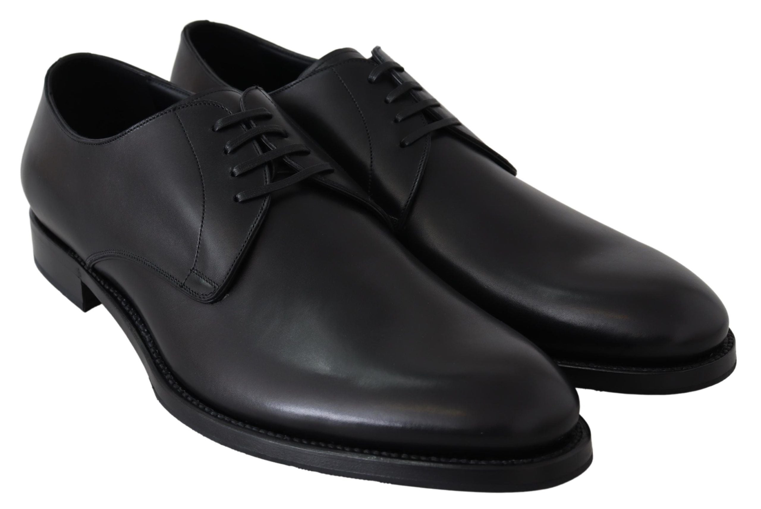 Dolce & Gabbana Black Leather Sartoria Handmade Shoes-4