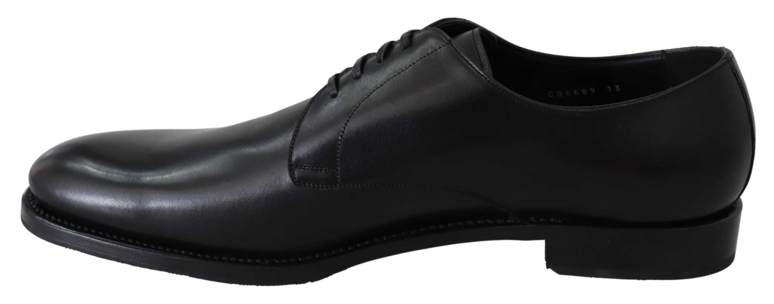 Dolce & Gabbana Black Leather Sartoria Handmade Shoes-6