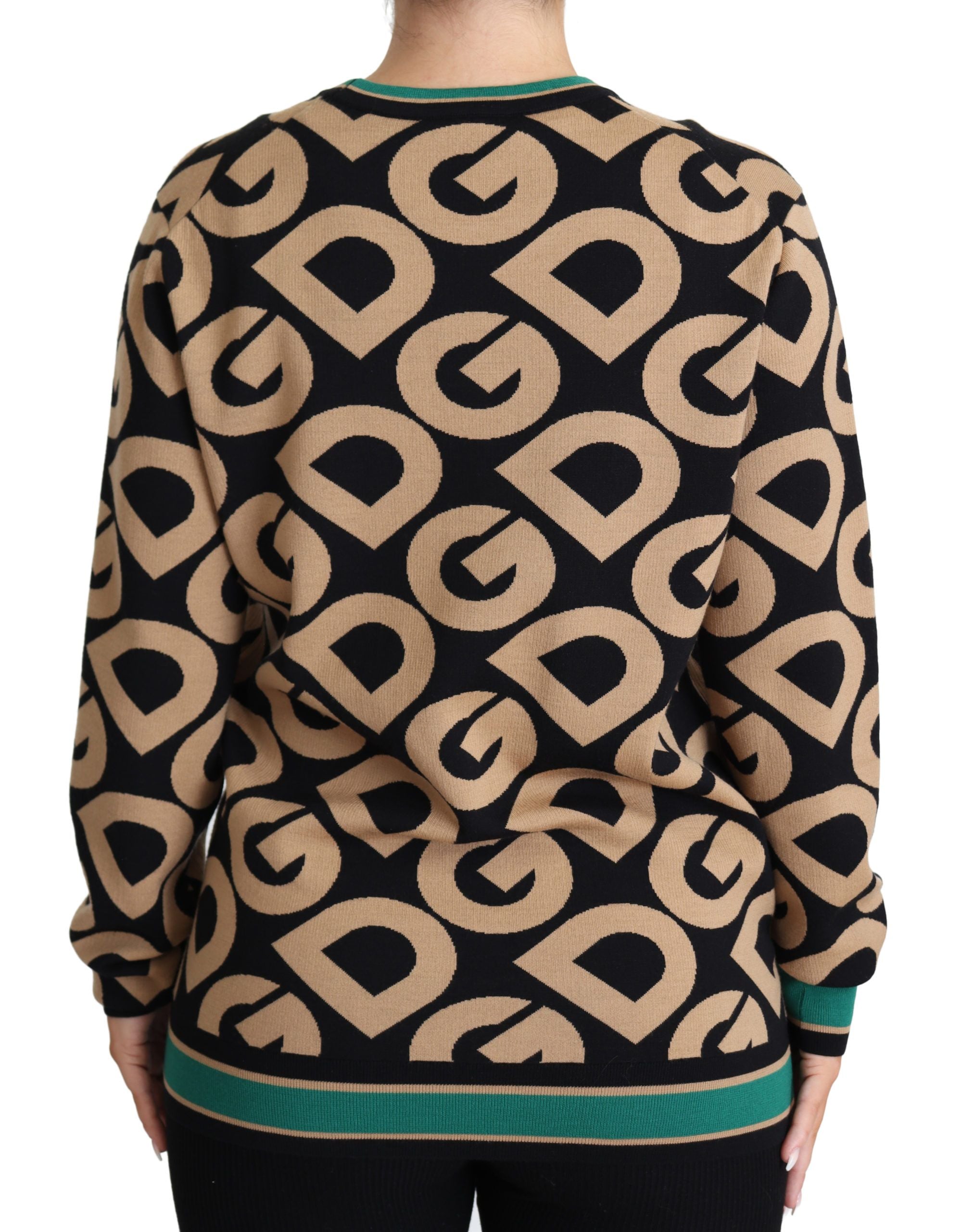 Dolce & Gabbana Multicolor DG Mania round neck pullover in wool-2