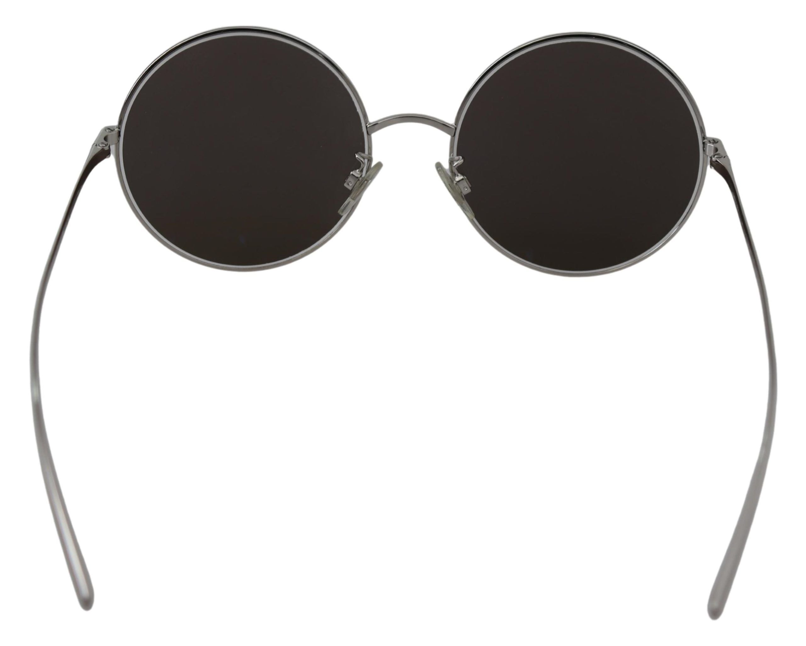 Dolce & Gabbana silver-plated round grey sunglasses for women-3