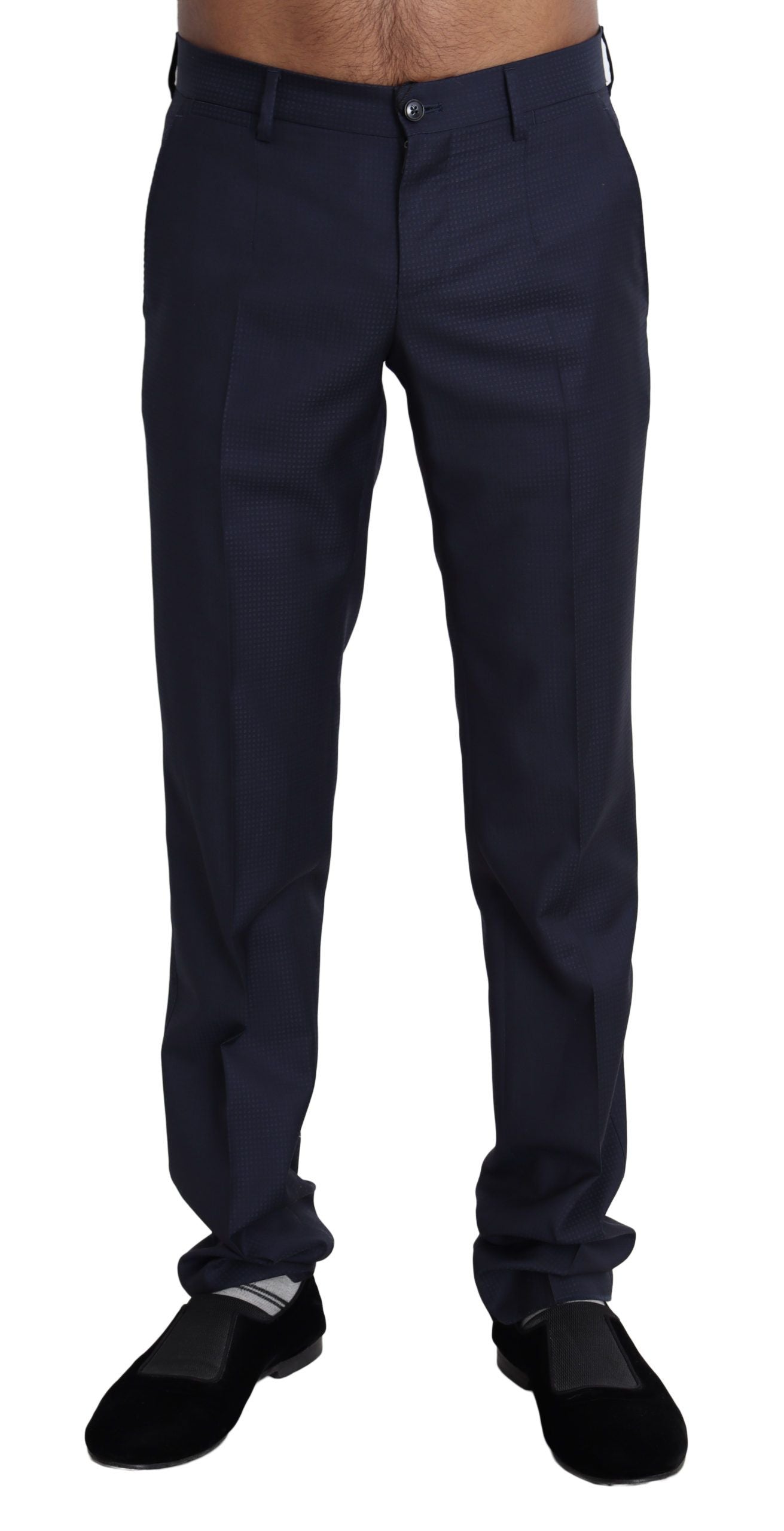 Pantalones de vestir azul marino formales para hombre de Dolce & Gabbana-1