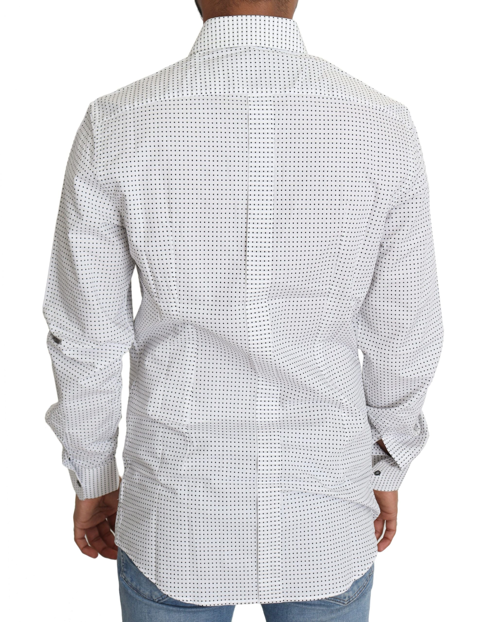 Dolce & Gabbana black and white polka dot shirt-2