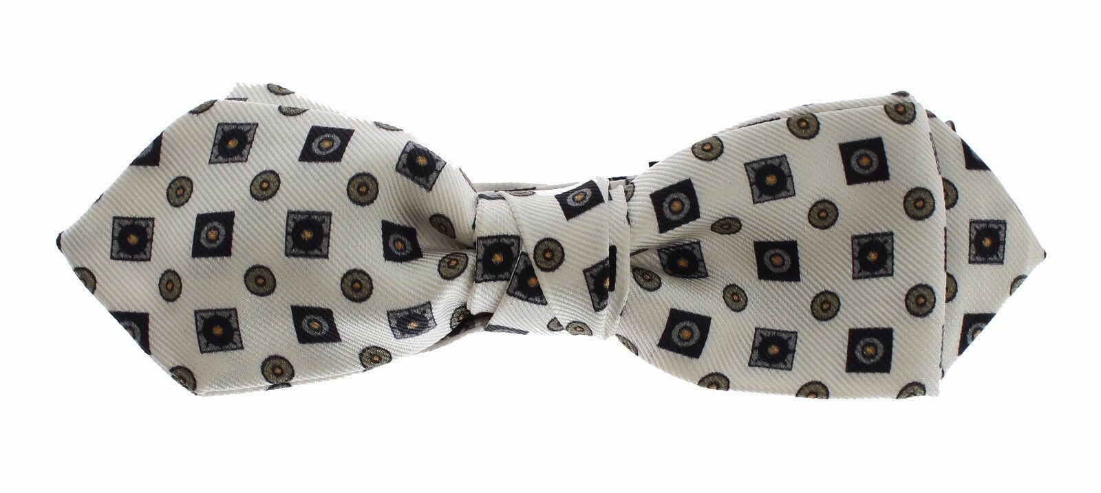 Pajarita de seda blanca Dolce & Gabbana con cinturón de cuero para hombre en caja de regalo-3