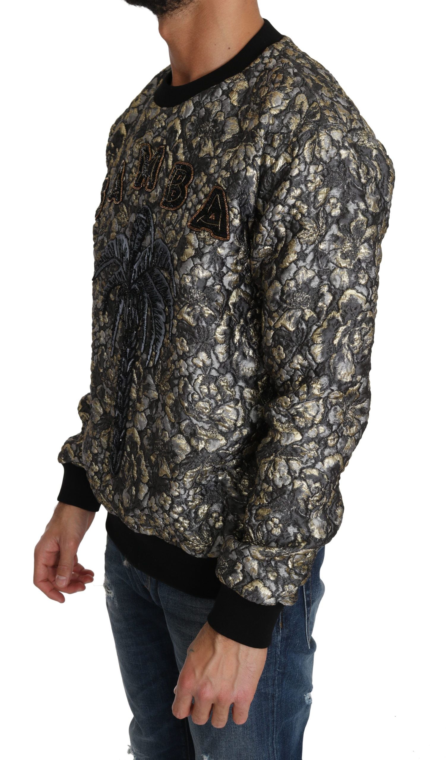 Dolce & Gabbana Multicolored SAMBA Jacquard Sweater with Palm Tree Pattern-2
