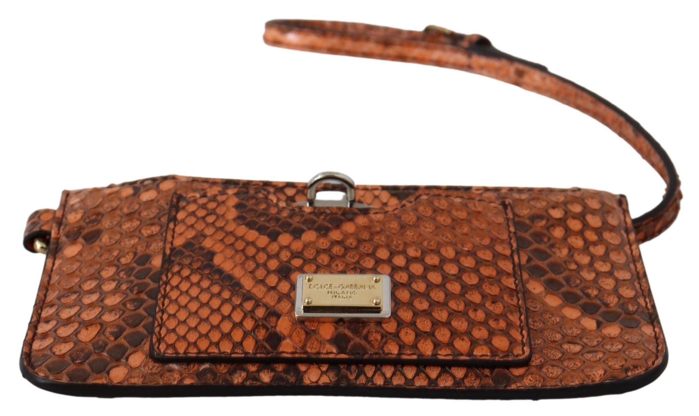 Dolce & Gabbana Brown Leather Wallet Mirror AGNESE Wallet-4
