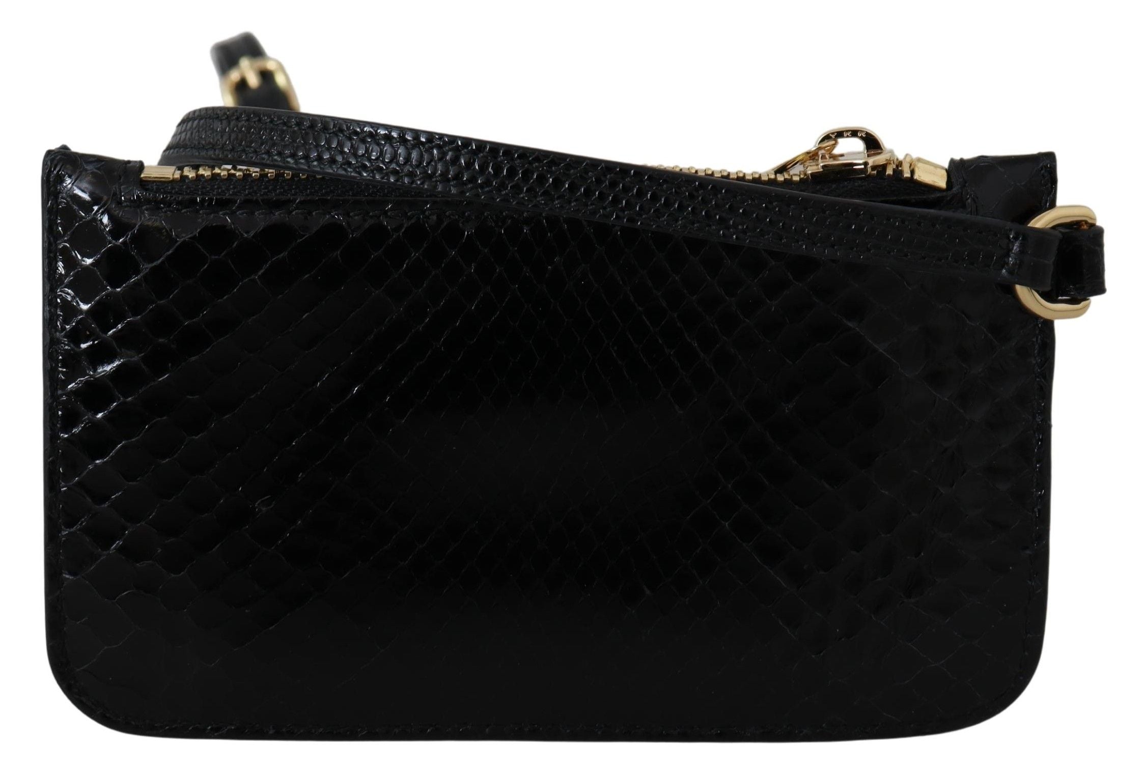 Dolce & Gabbana Black Leather Wallet Handbag Mirror Agnese Wallet-3