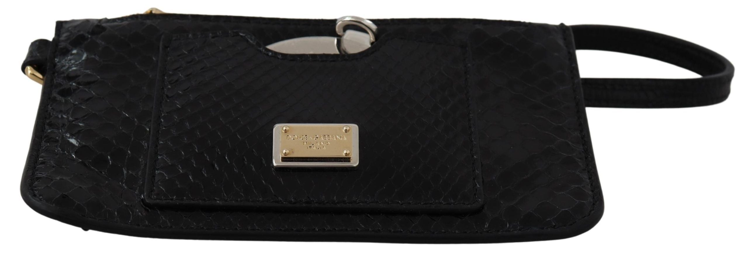 Dolce & Gabbana Black Leather Wallet Handbag Mirror Agnese Wallet-4