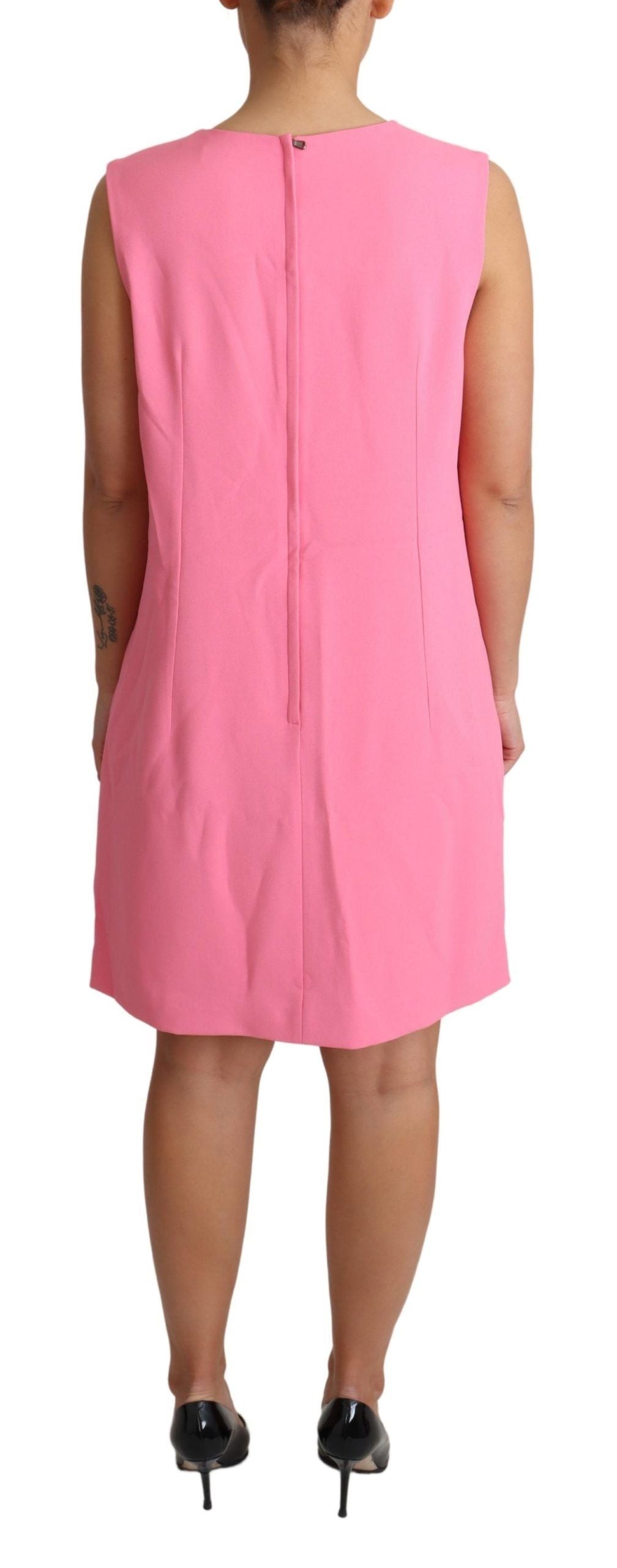 Dolce & Gabbana pink sleeveless, knee-length shift dress-4
