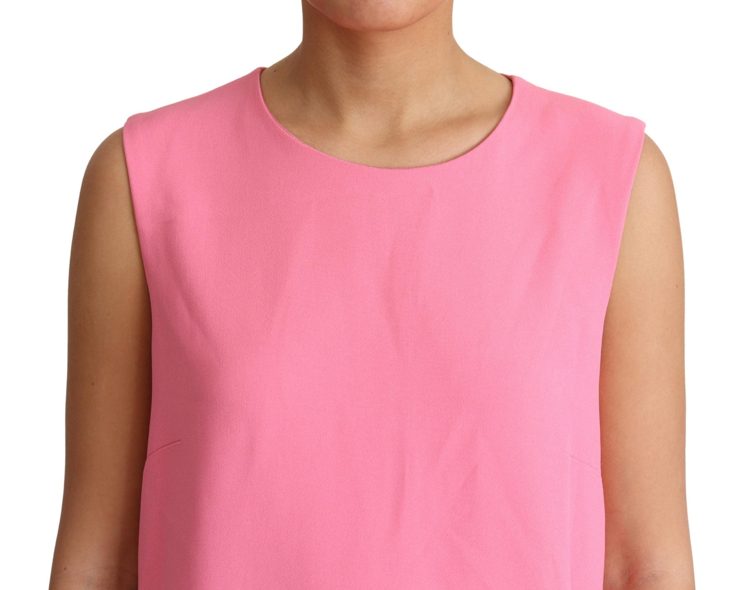 Dolce & Gabbana pink sleeveless, knee-length shift dress-5