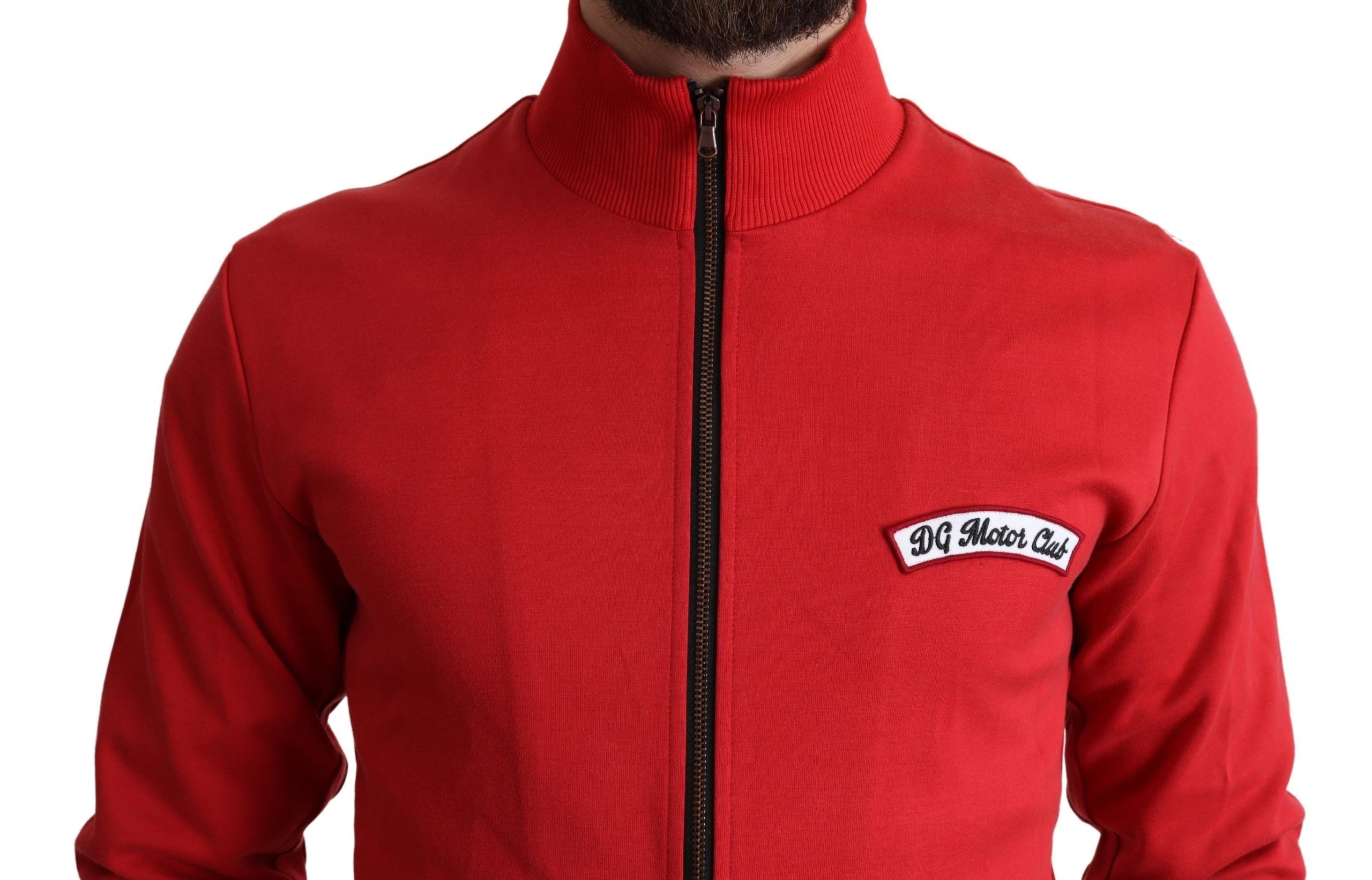 Dolce & Gabbana Rote DG Motor Club Strickjacke mit Reißverschluss-4