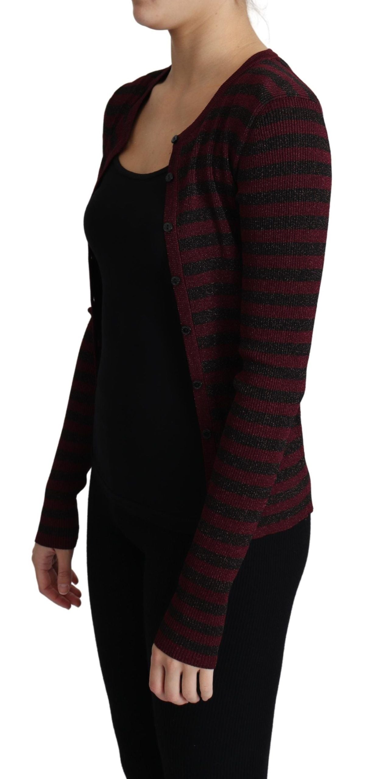 Jersey de punto de viscosa a rayas negras y rojas de Dolce & Gabbana-3