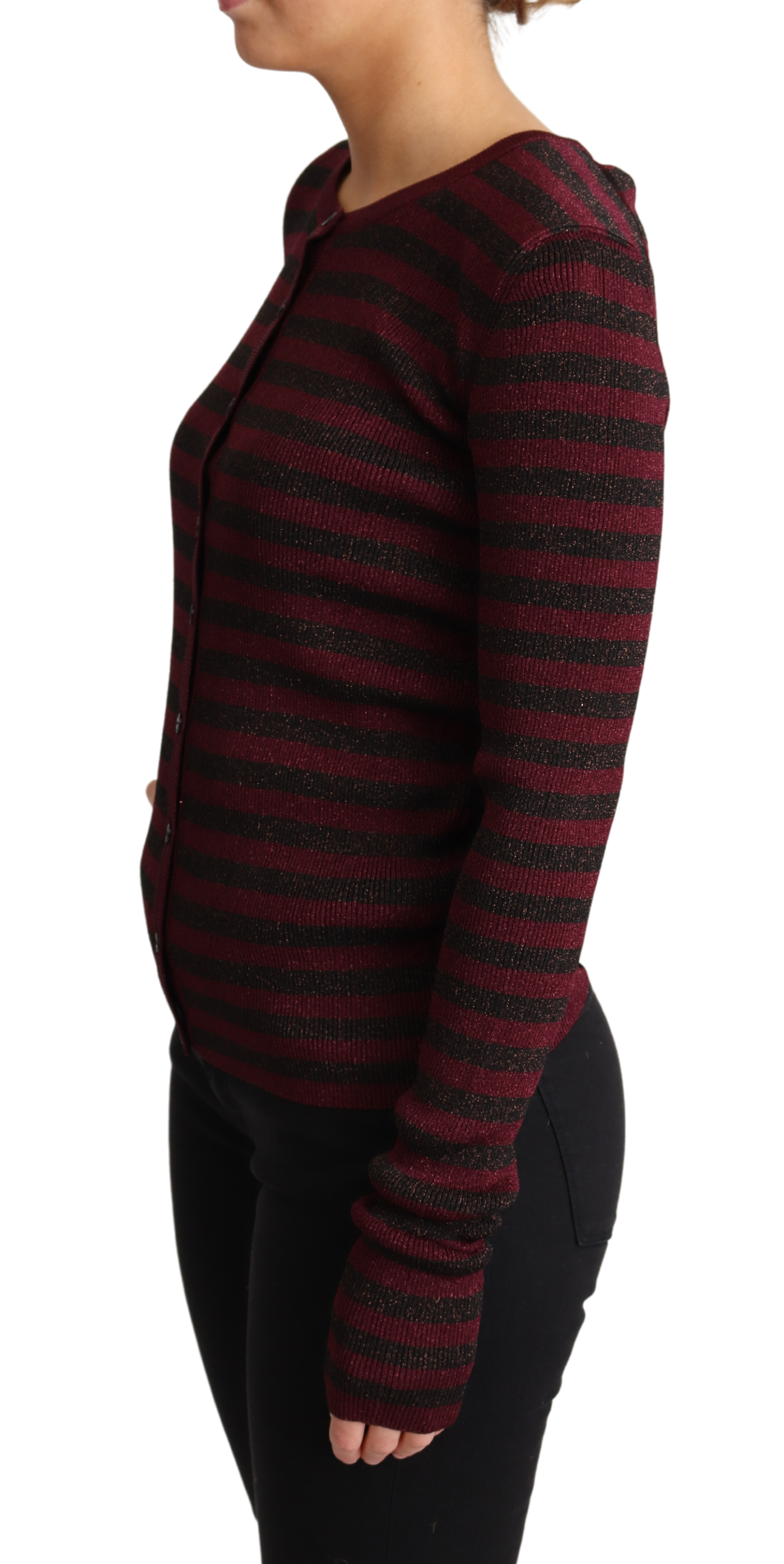 Jersey de punto de viscosa a rayas negras y rojas de Dolce & Gabbana-6
