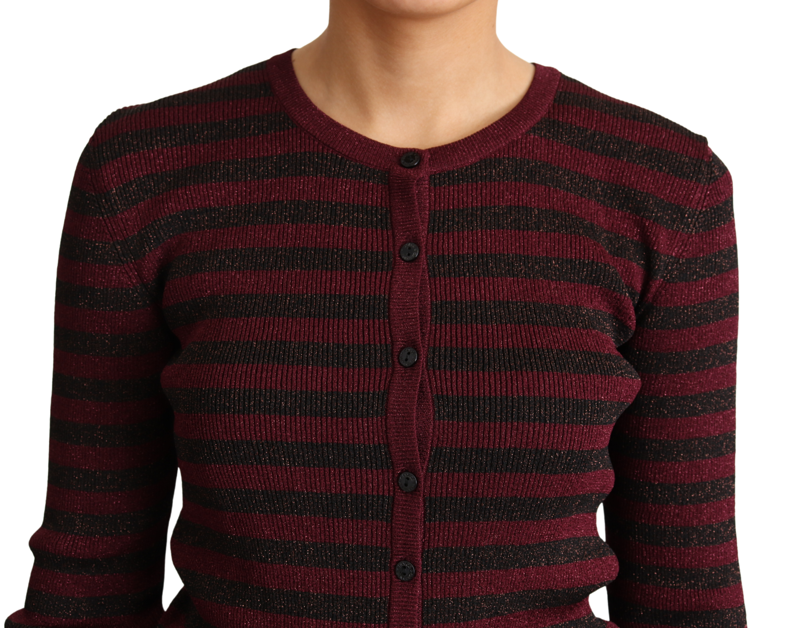 Jersey de punto de viscosa a rayas negras y rojas de Dolce & Gabbana-8
