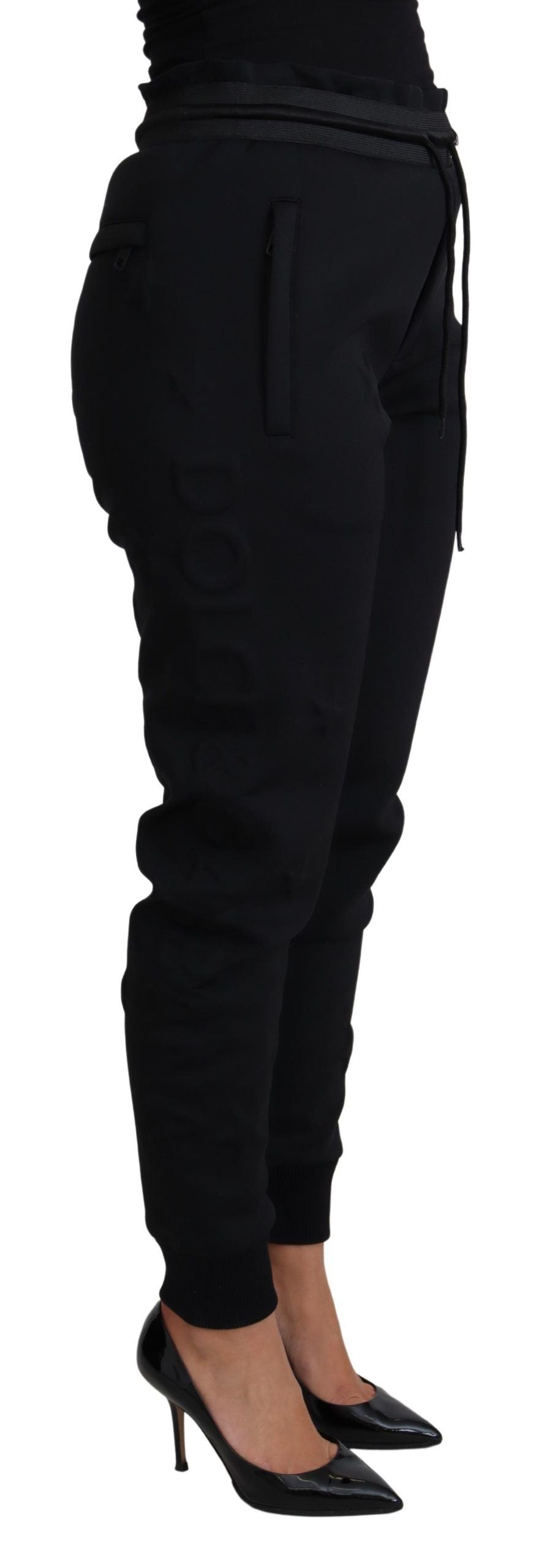 Pantalones deportivos negros de poliéster y neopreno de Dolce & Gabbana-2
