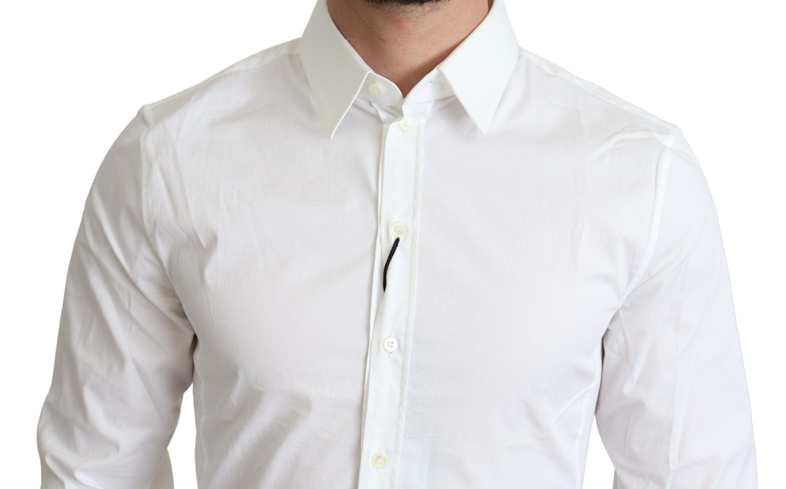 Dolce & Gabbana Weißes Baumwoll-Stretch-Hemd für Männer SICILIA Formal-4