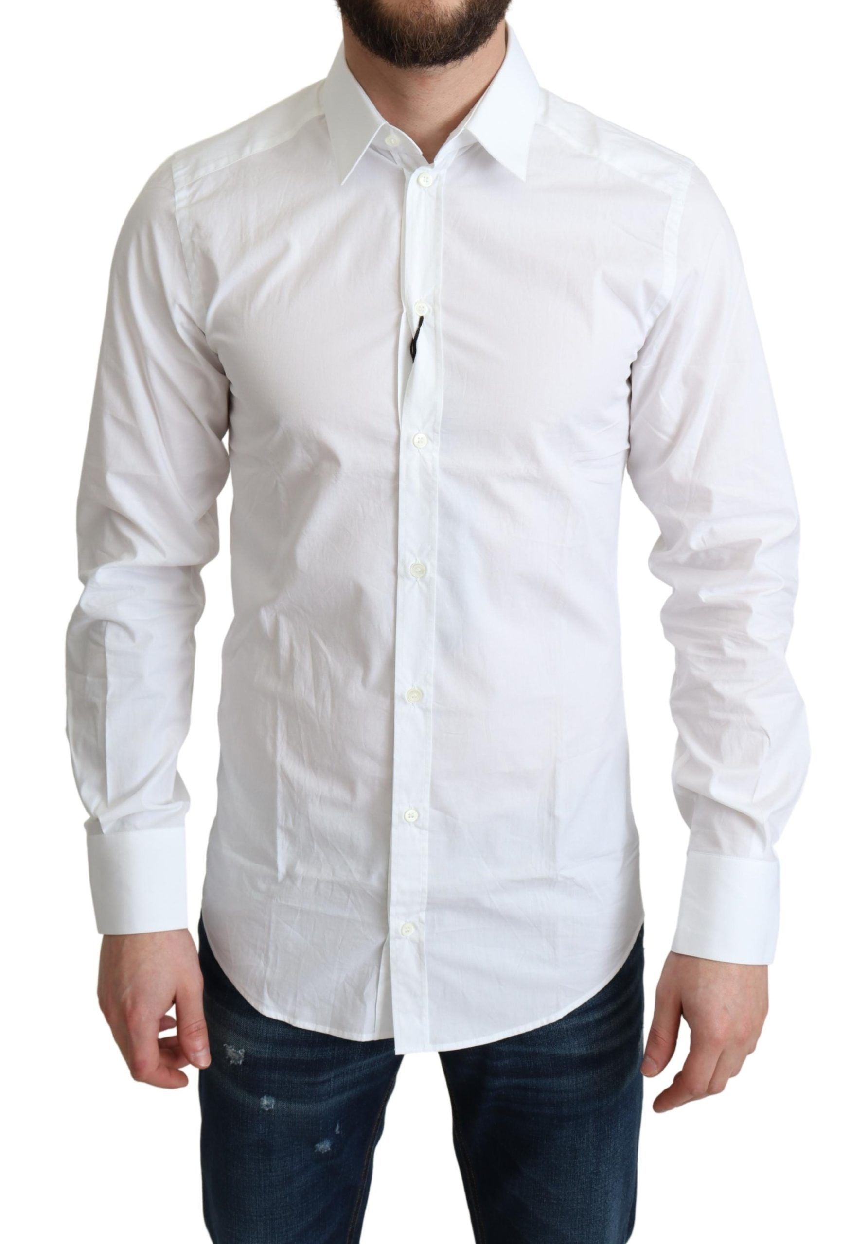Dolce & Gabbana White Shirt in Pure Cotton for Men-1