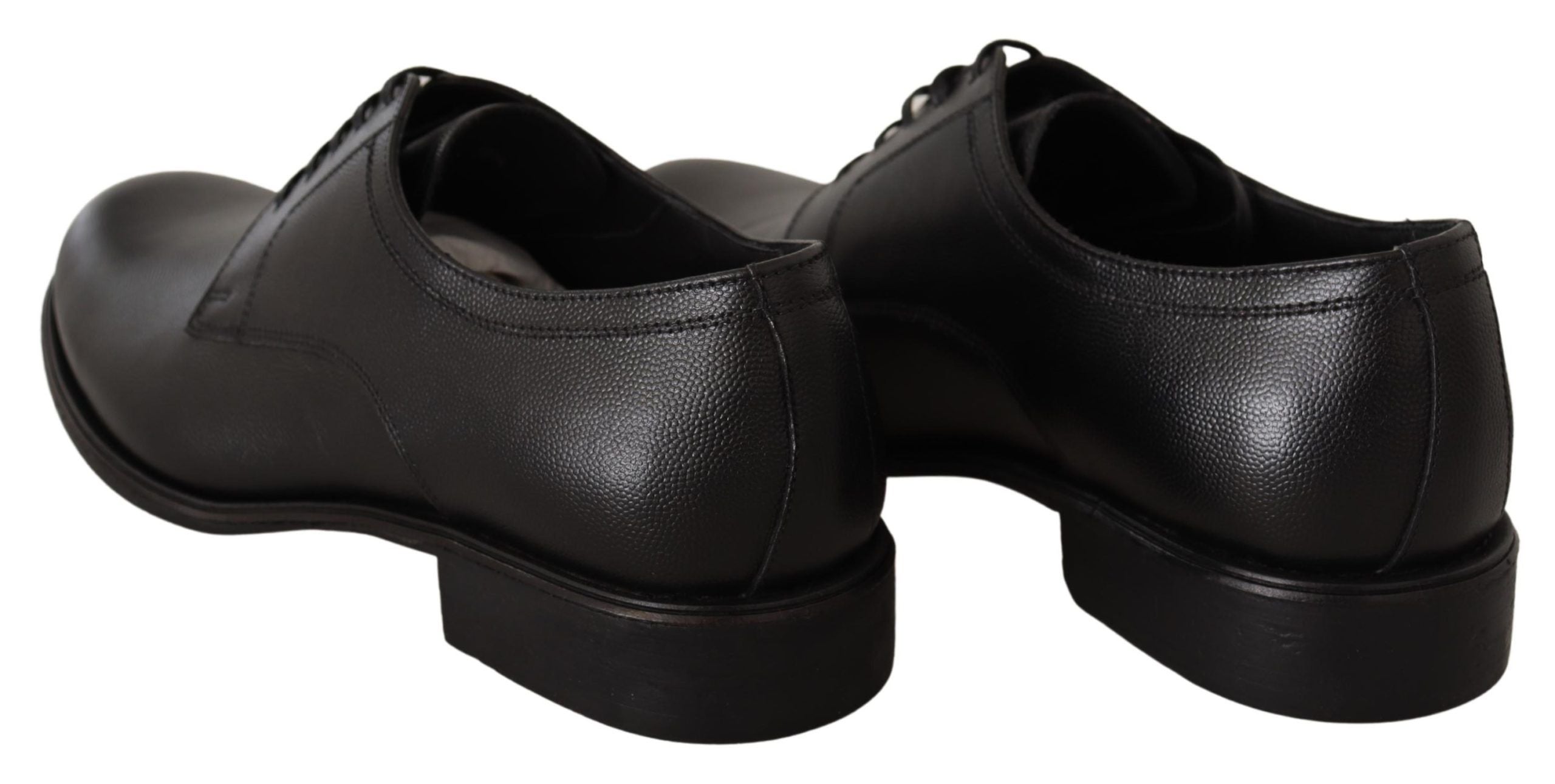 Dolce & Gabbana Black Leather Lace-Up Shoes for Men, Formal Derby-3