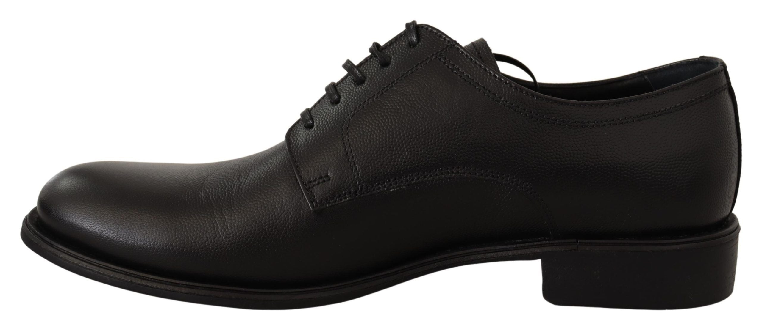 Dolce & Gabbana Black Leather Lace-Up Shoes for Men, Formal Derby-4