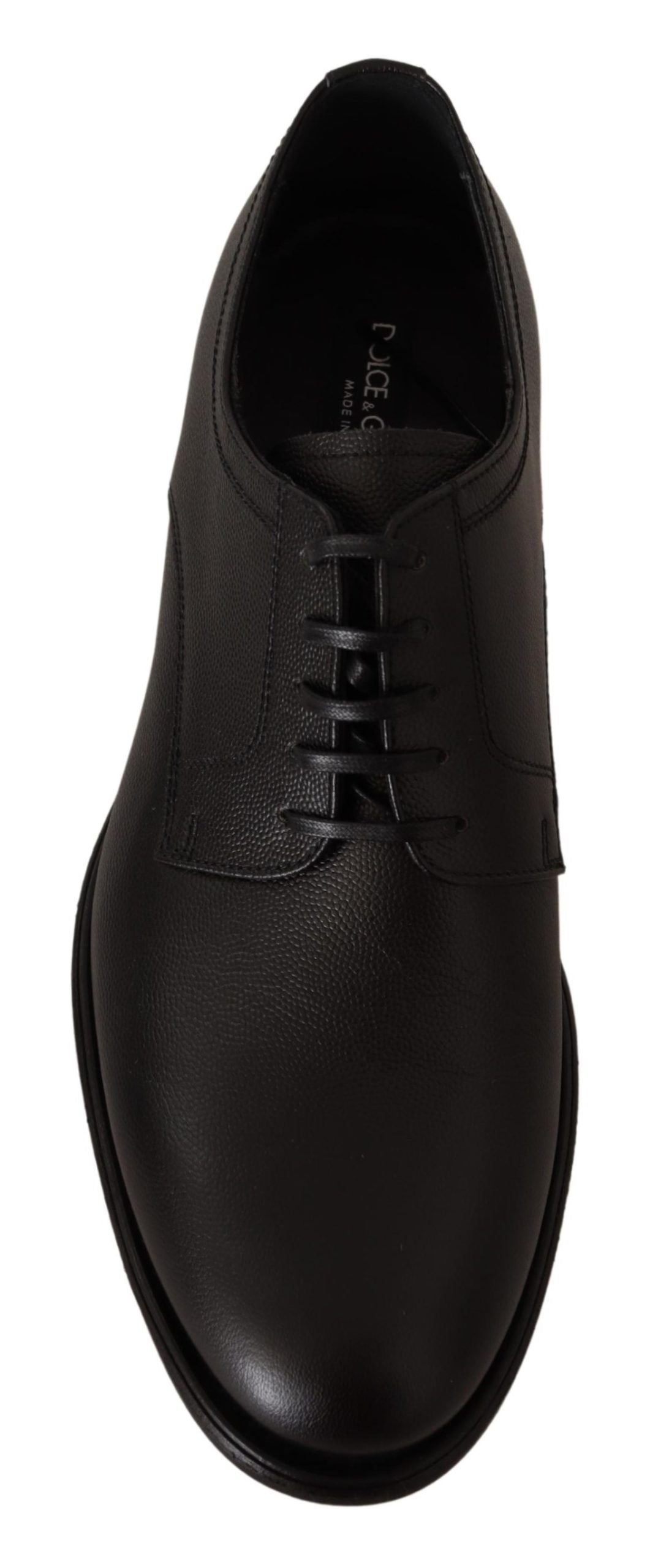 Dolce & Gabbana Black Leather Lace-Up Shoes for Men, Formal Derby-6