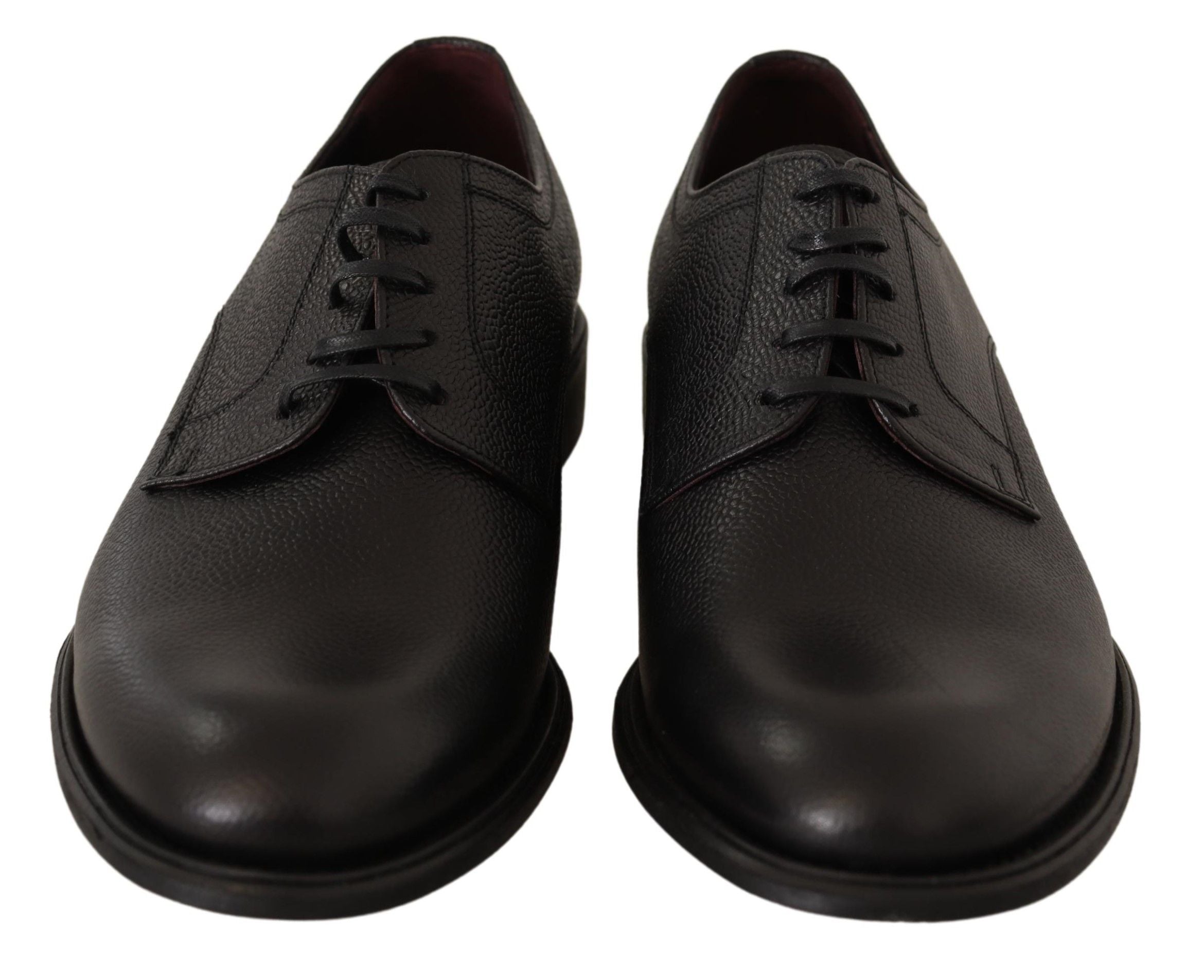 Dolce & Gabbana Black Leather Lace-Up Shoes for Men, Formal Derby-5
