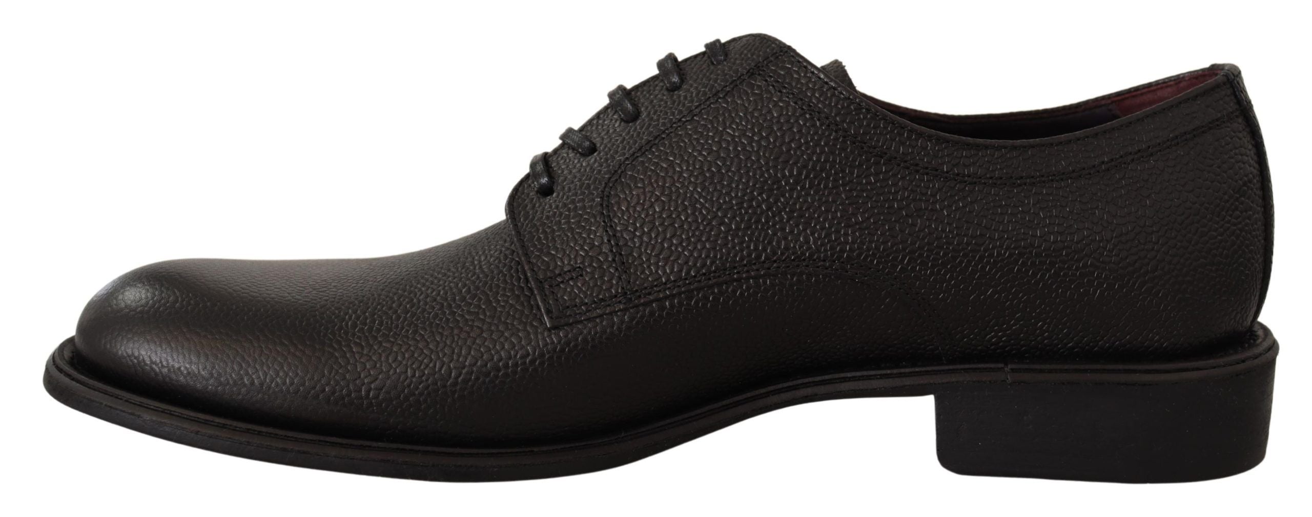 Dolce & Gabbana Black Leather Lace-Up Shoes for Men, Formal Derby-6