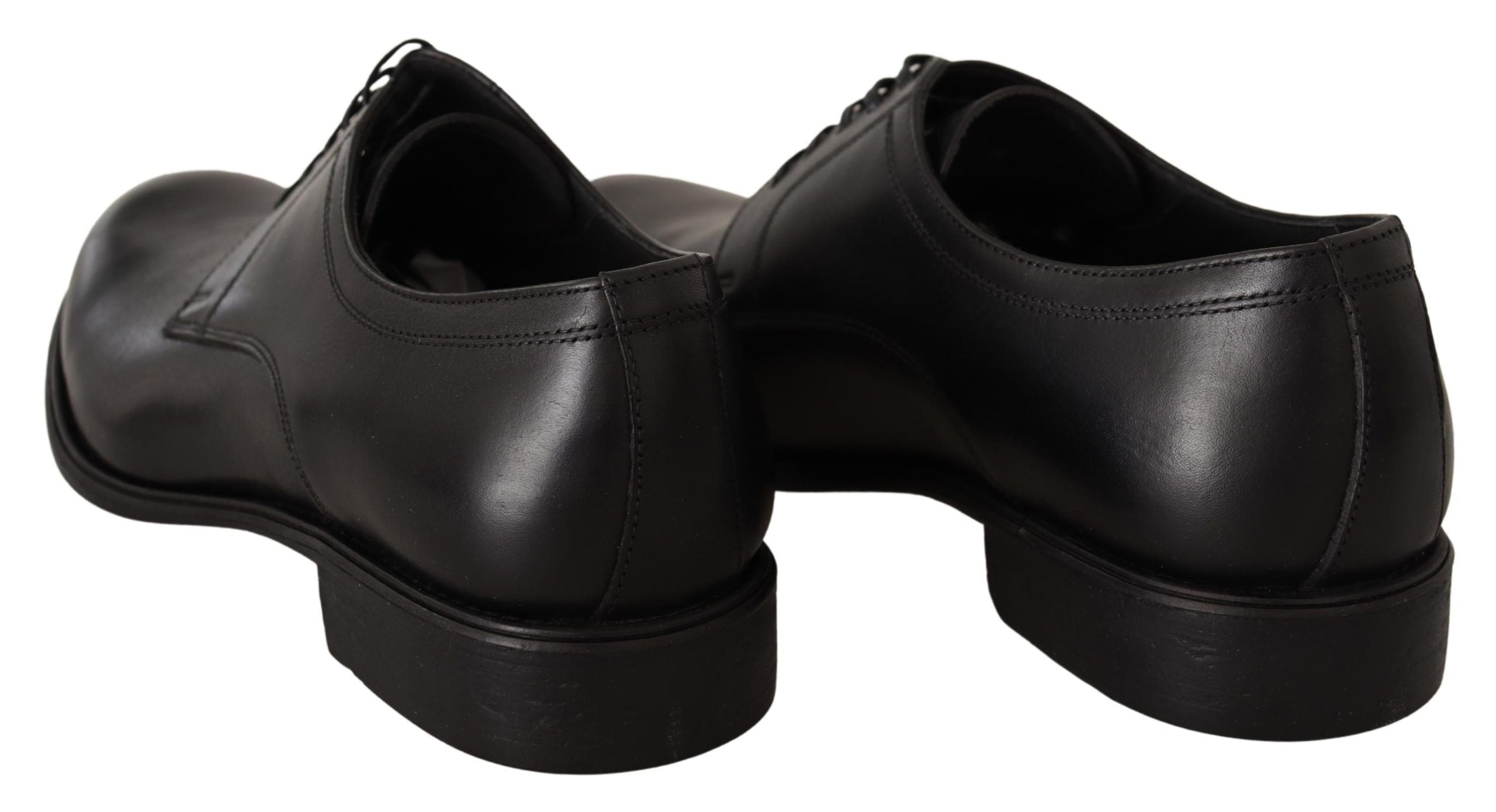 Dolce & Gabbana Black Leather Lace-Up Shoes for Men, Formal Derby-4