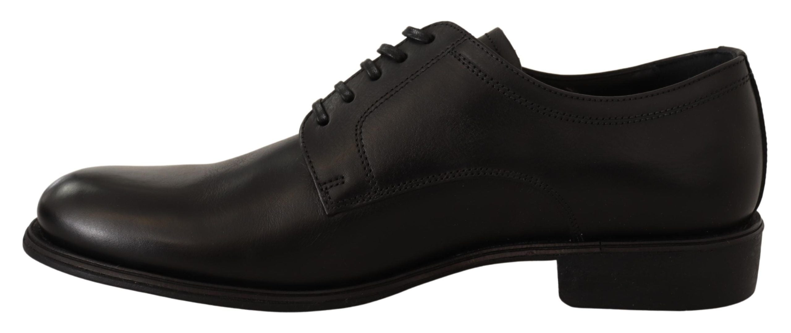 Dolce & Gabbana Black Leather Lace-Up Shoes for Men, Formal Derby-5