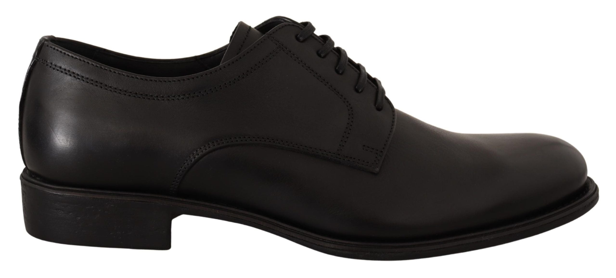 Dolce & Gabbana Black Leather Lace-Up Shoes for Men, Formal Derby-1