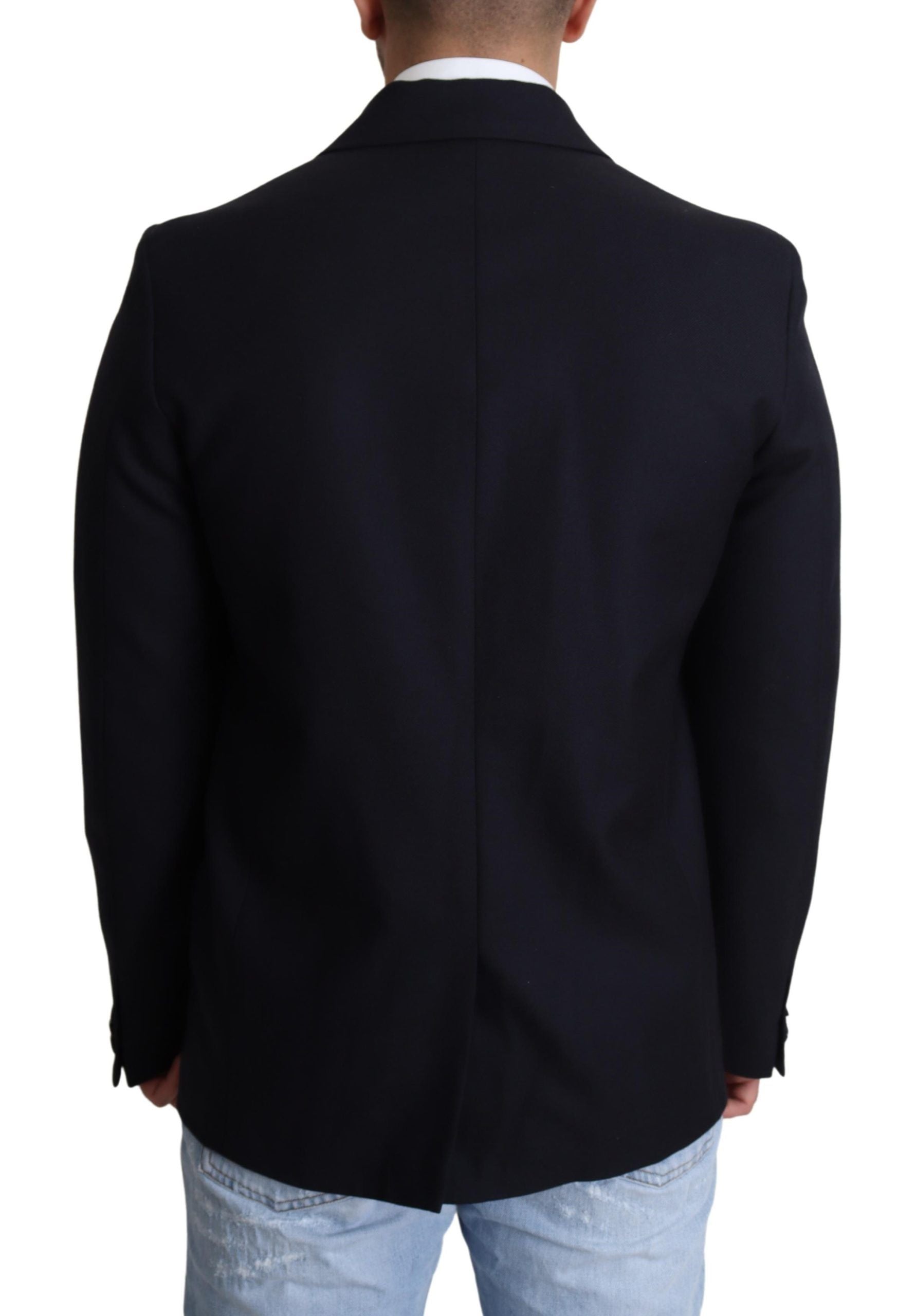 Dolce & Gabbana dark blue wool single-breasted jacket-3