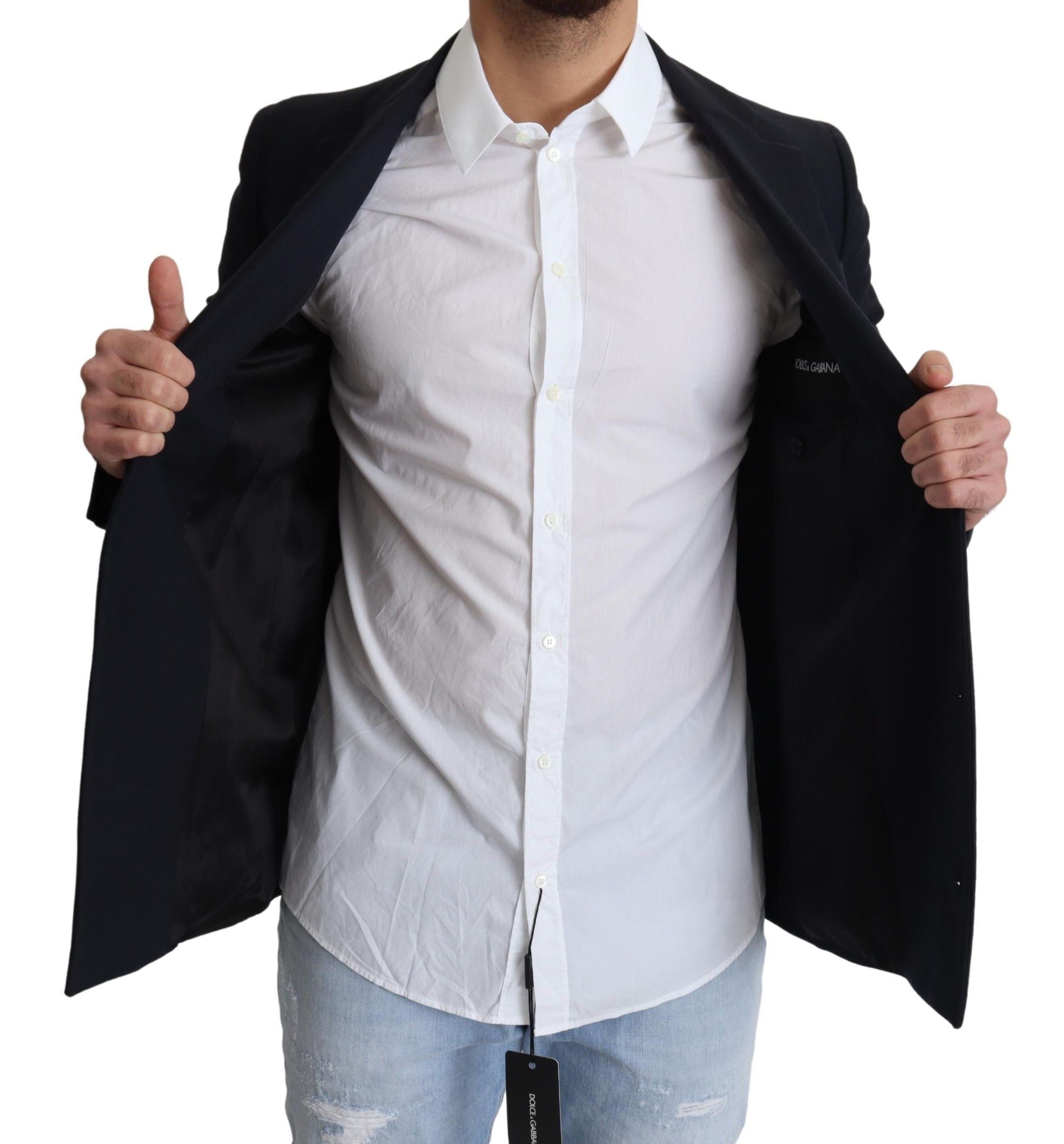 Dolce & Gabbana dark blue wool single-breasted jacket-6