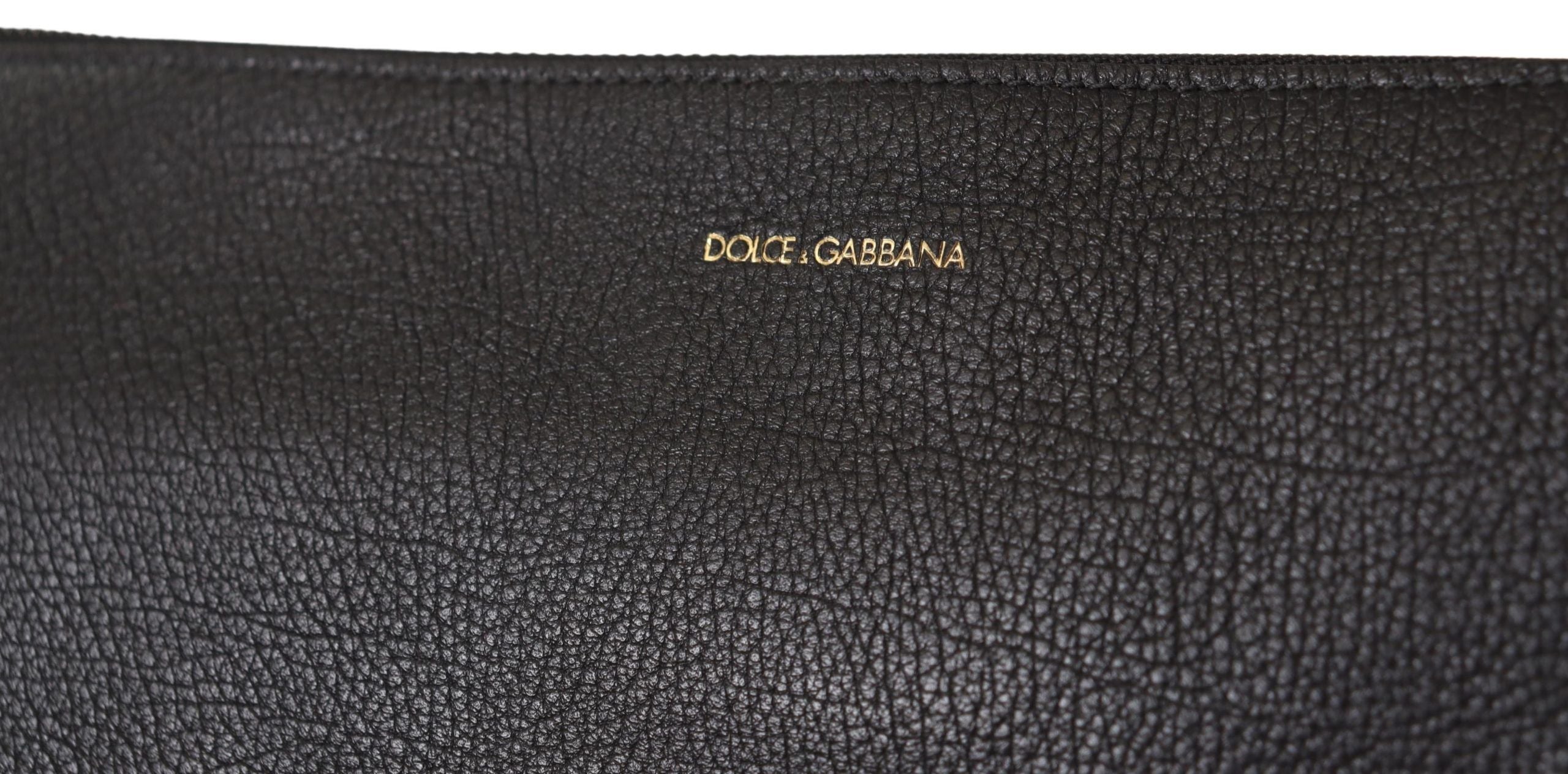 Bolso Alta Sartoria de Dolce & Gabbana con correa de hombro de piel exótica negra-4