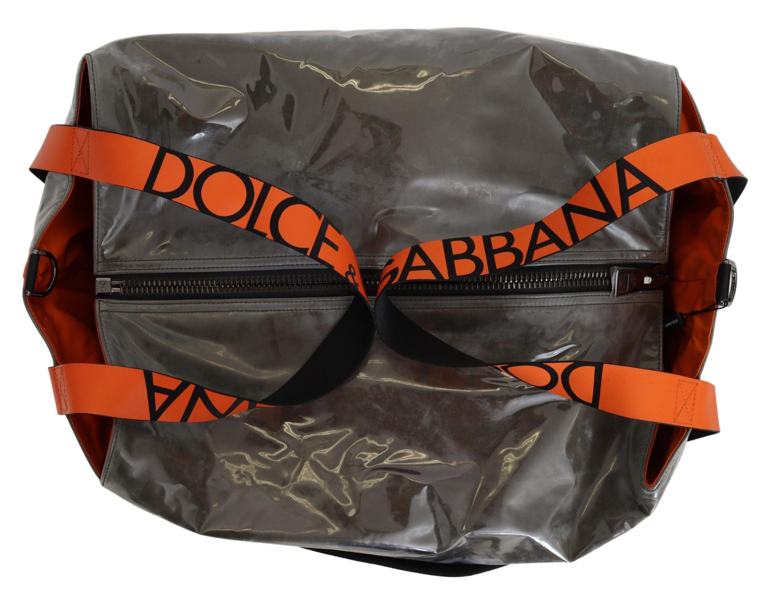 Dolce & Gabbana Cotton Men Large Fabric Green Shopping Tote Bag-5