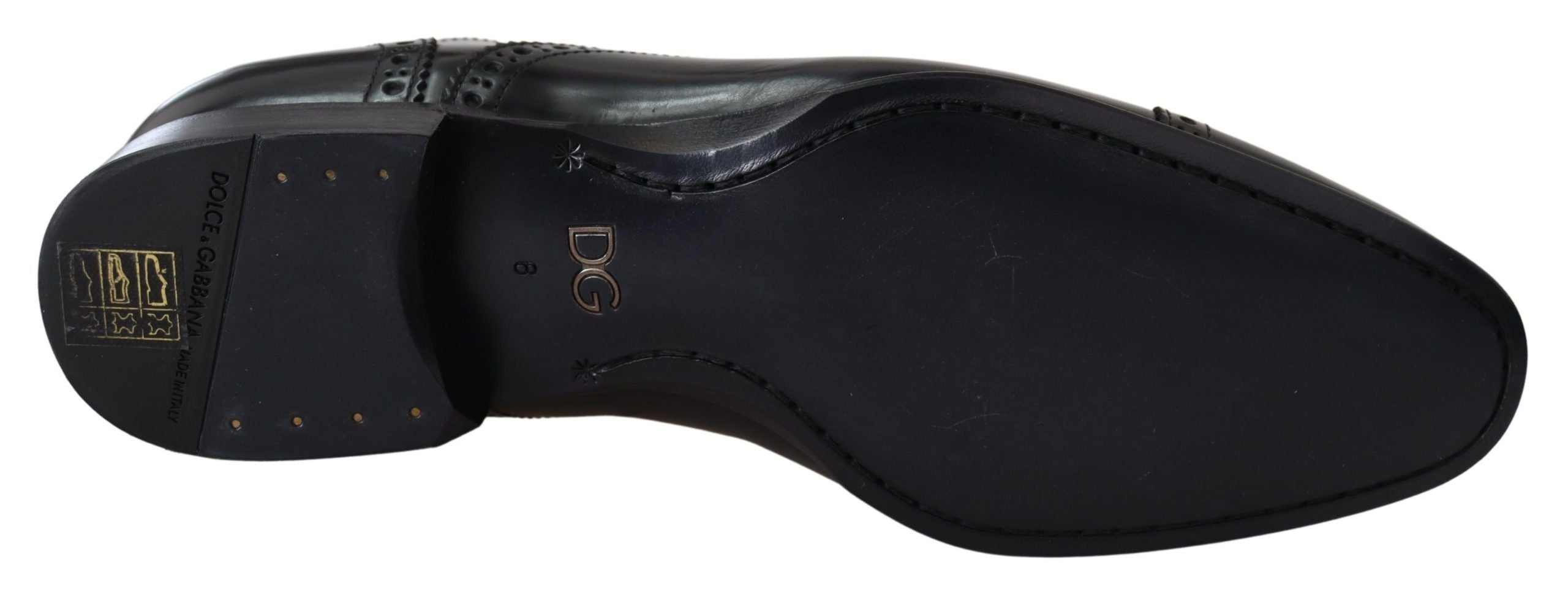 Mocasines Derby formales de cuero negro para hombre de Dolce & Gabbana-4