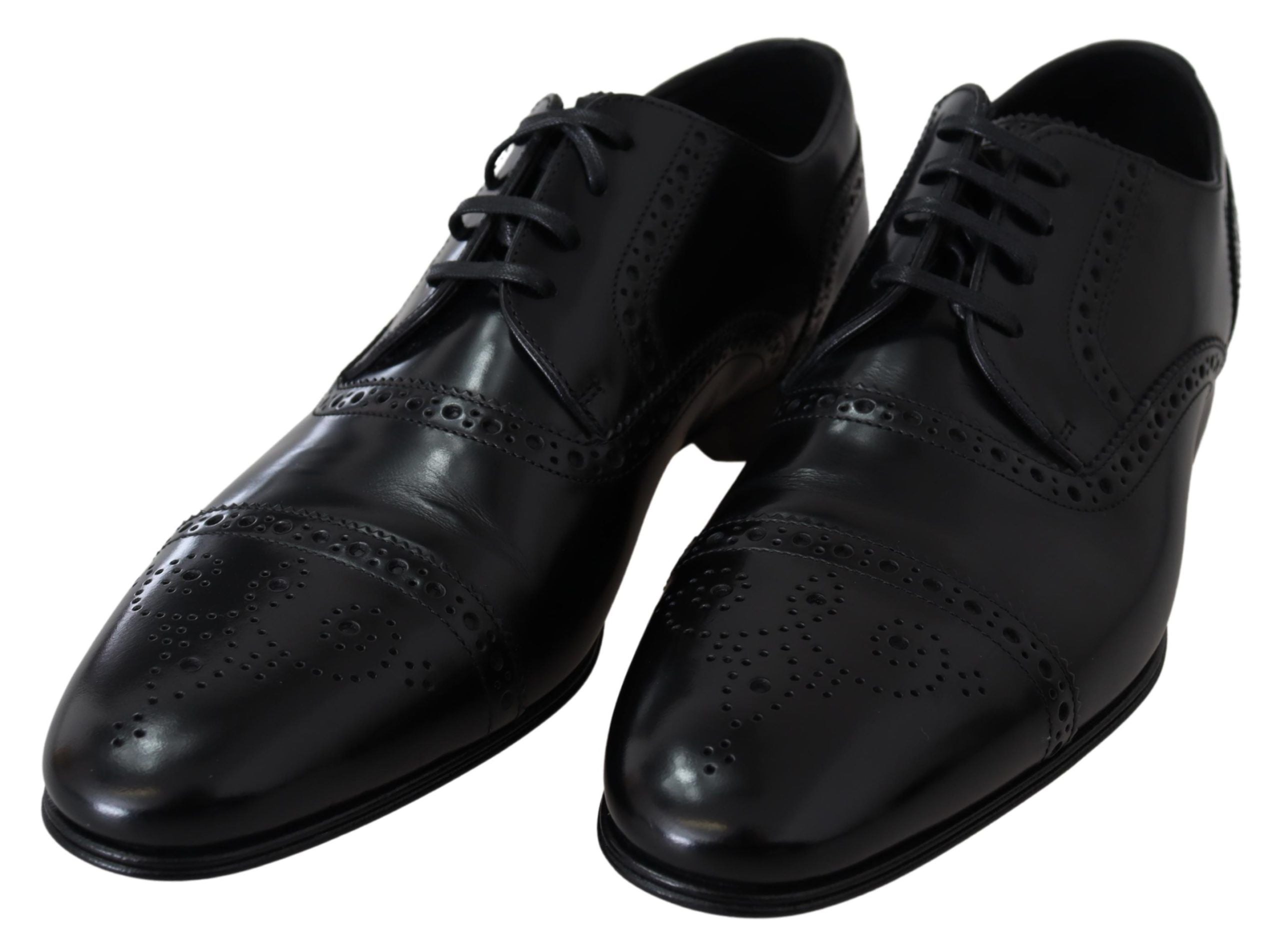 Mocasines Derby formales de cuero negro para hombre de Dolce & Gabbana-7