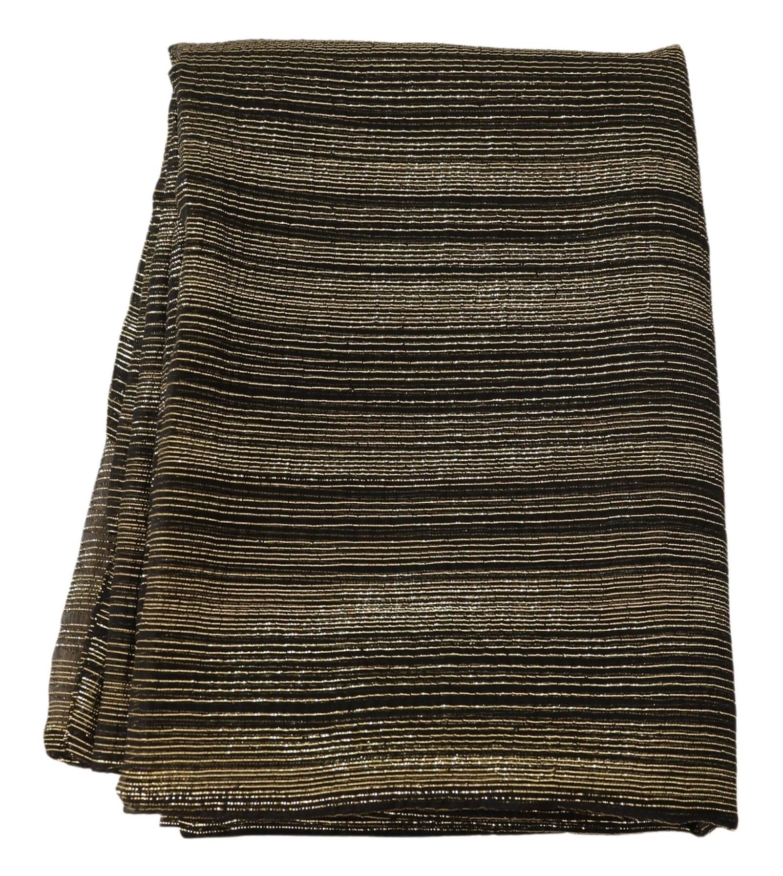 Dolce & Gabbana Metallic Gold Silk Stretch Scarf Wrap Scarf-4