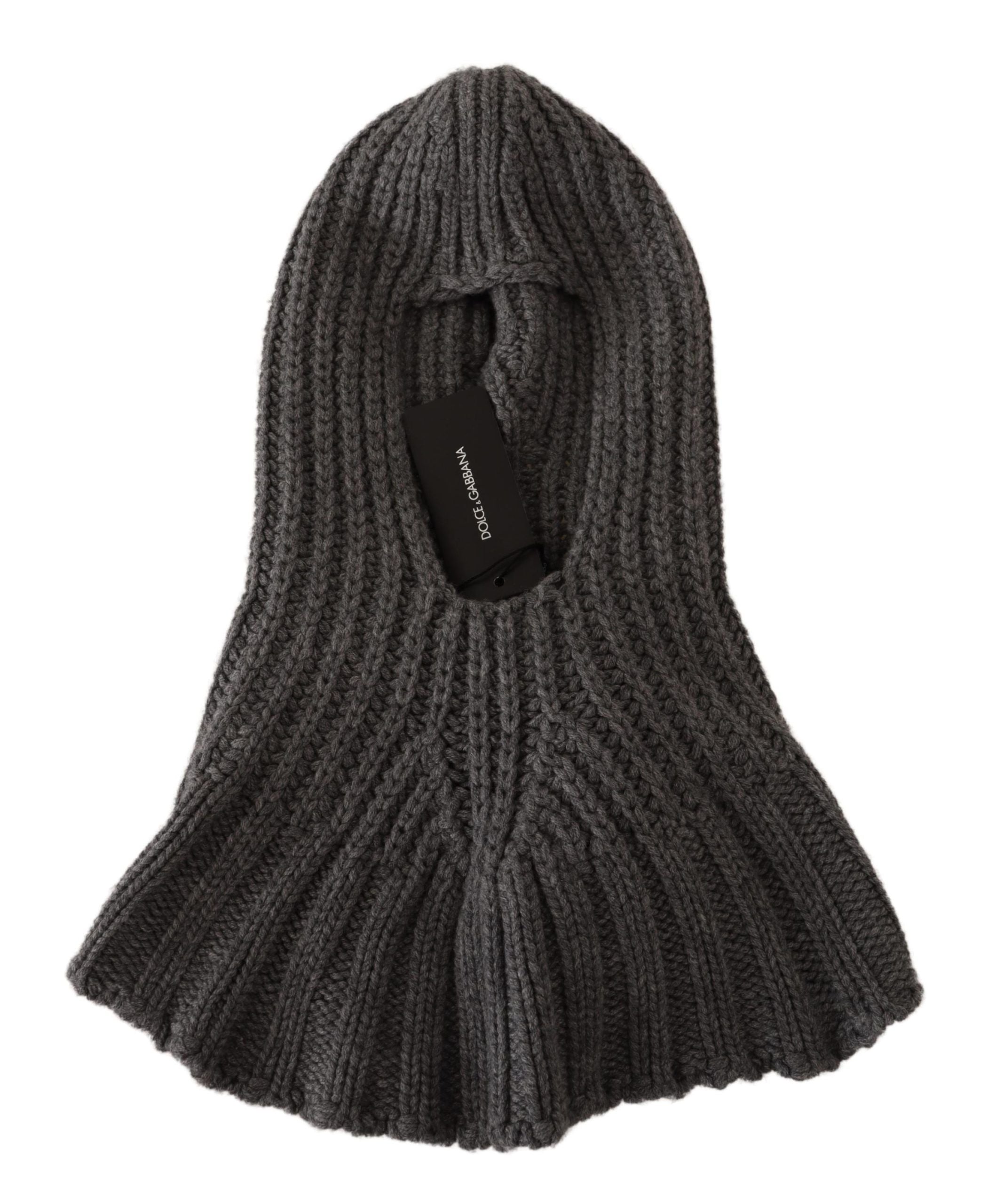 Dolce & Gabbana Grau 100% Kaschmir gestrickt Wrap One Size Schal-3