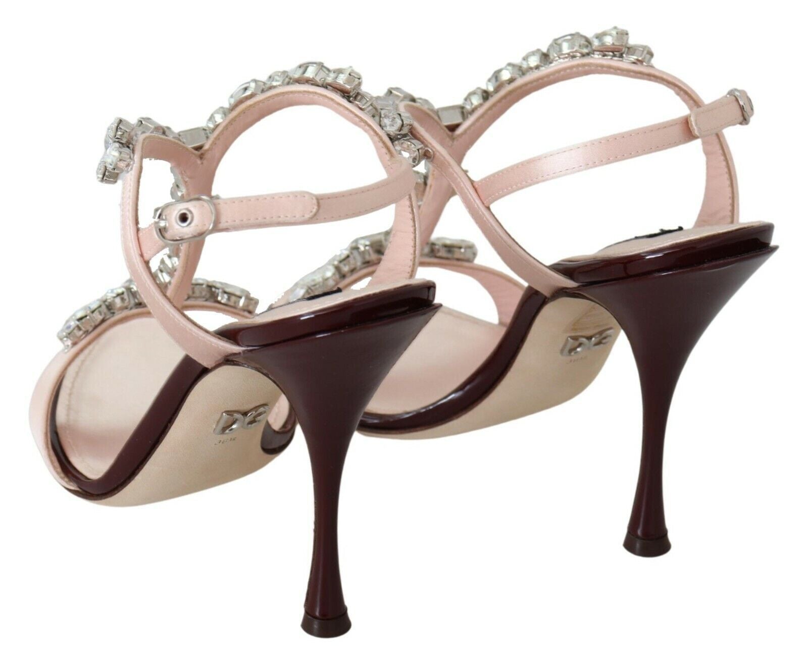 Dolce & Gabbana Pink Crystal Heels Keira Sandals-6