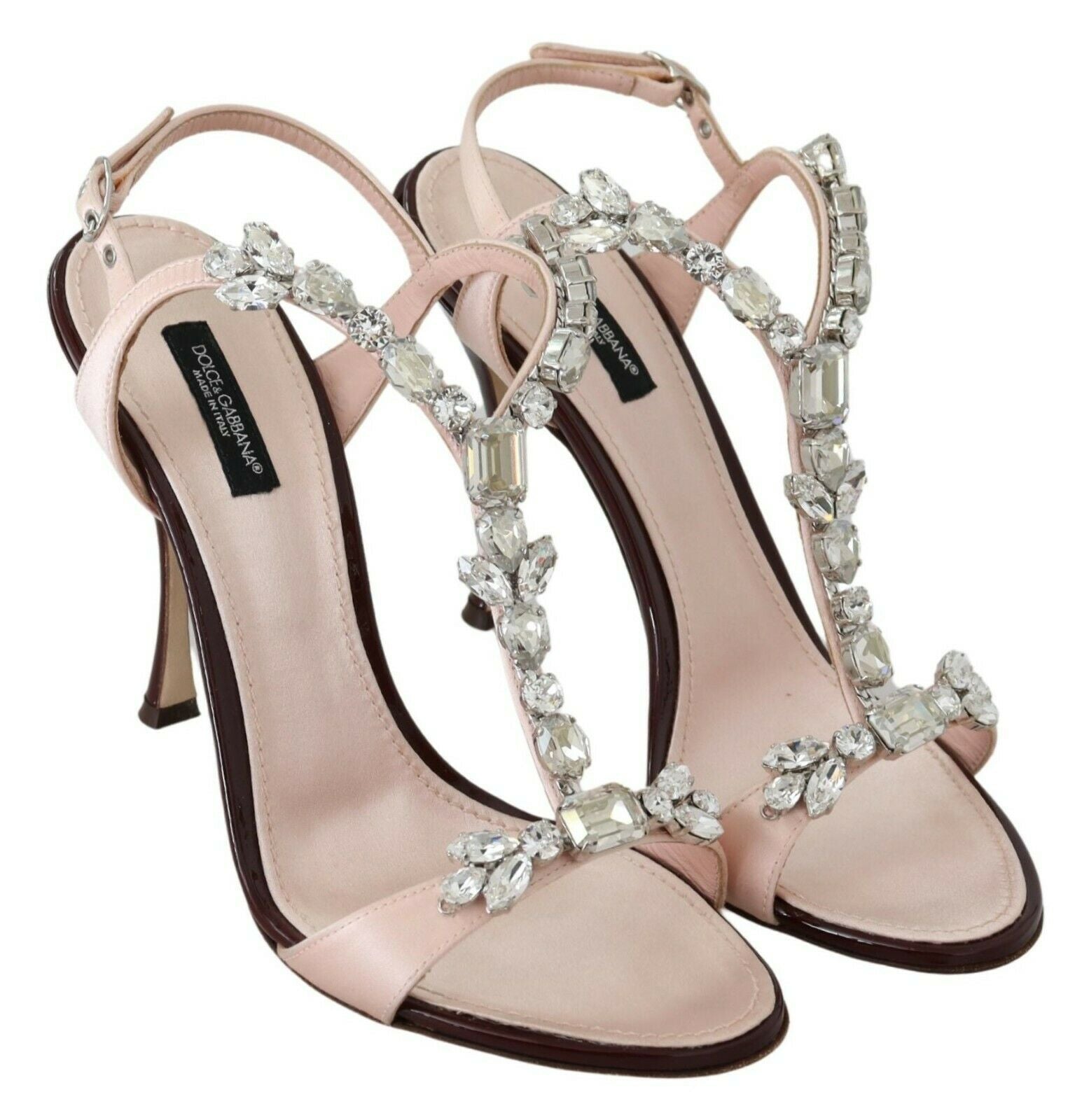 Dolce & Gabbana Pink Crystal Heels Keira Sandals-7