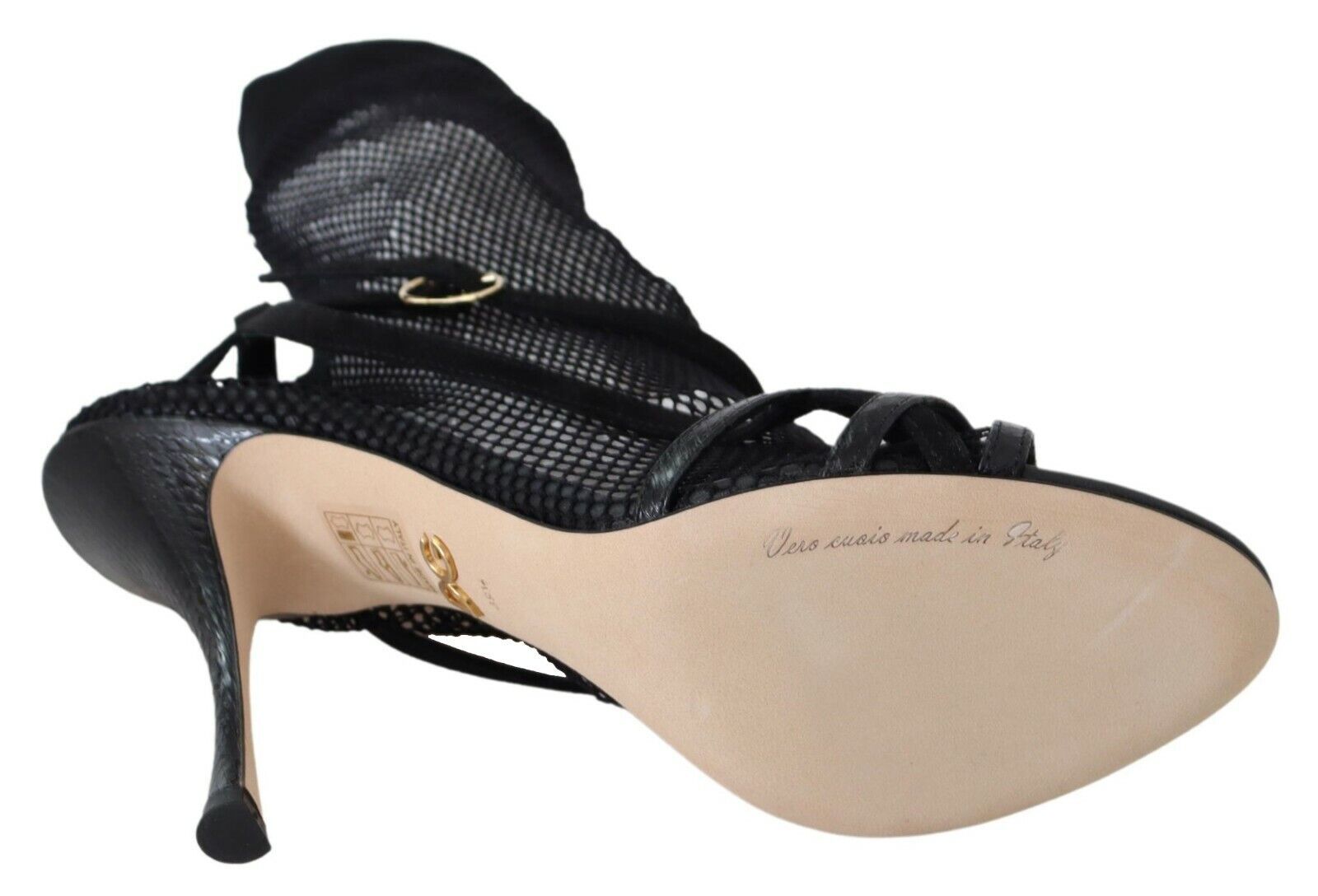 Dolce & Gabbana Black Suede Ankle Boots Sandals Shoes-3