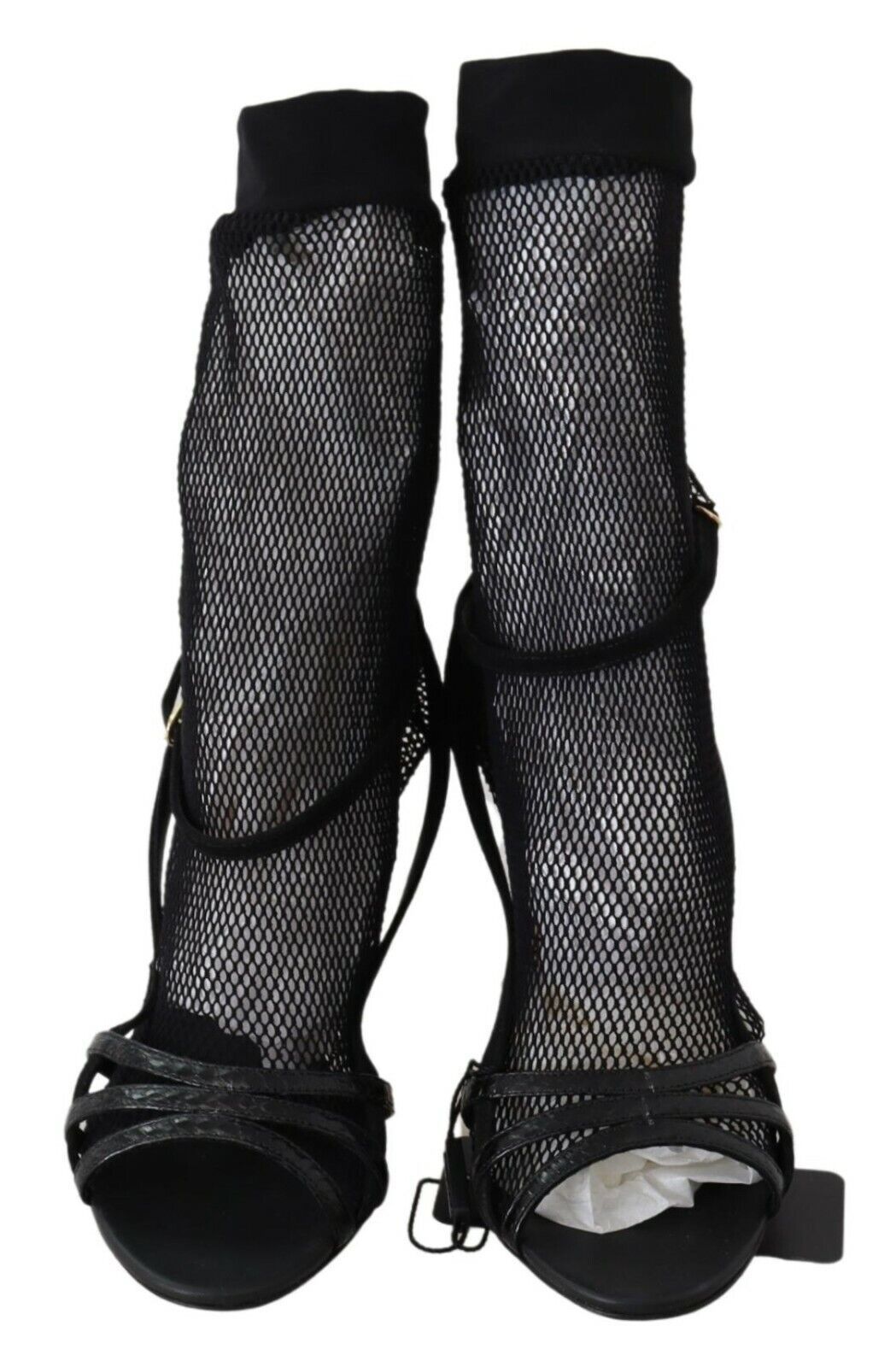 Dolce & Gabbana Black Suede Ankle Boots Sandals Shoes-5