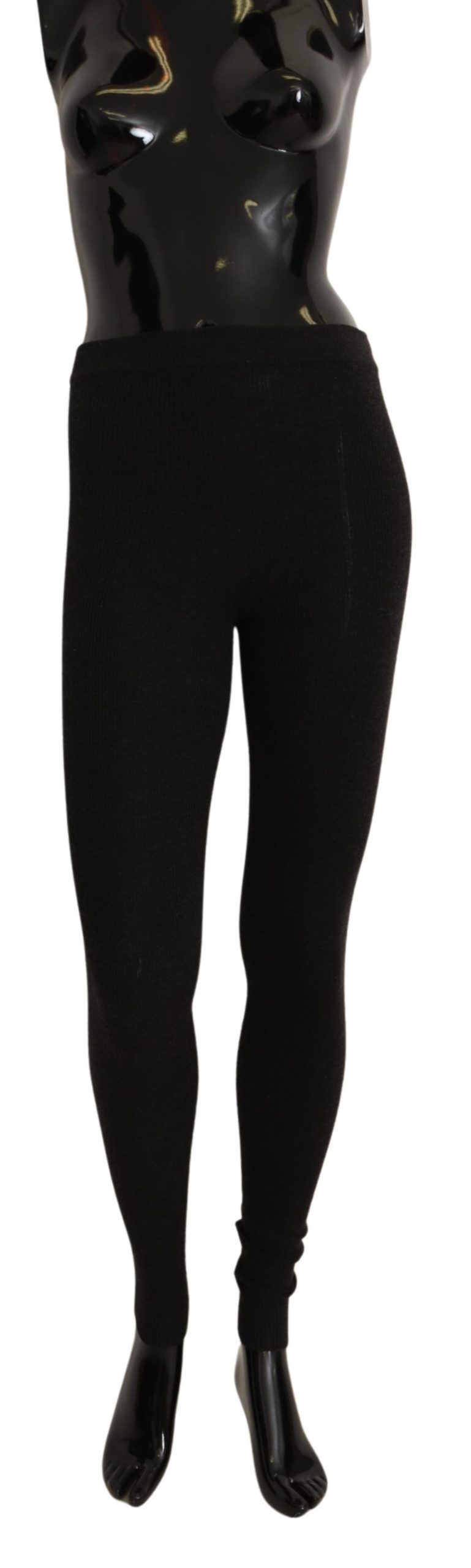 Dolce & Gabbana Grey Cashmere Tights Stockings Tights Socks-1