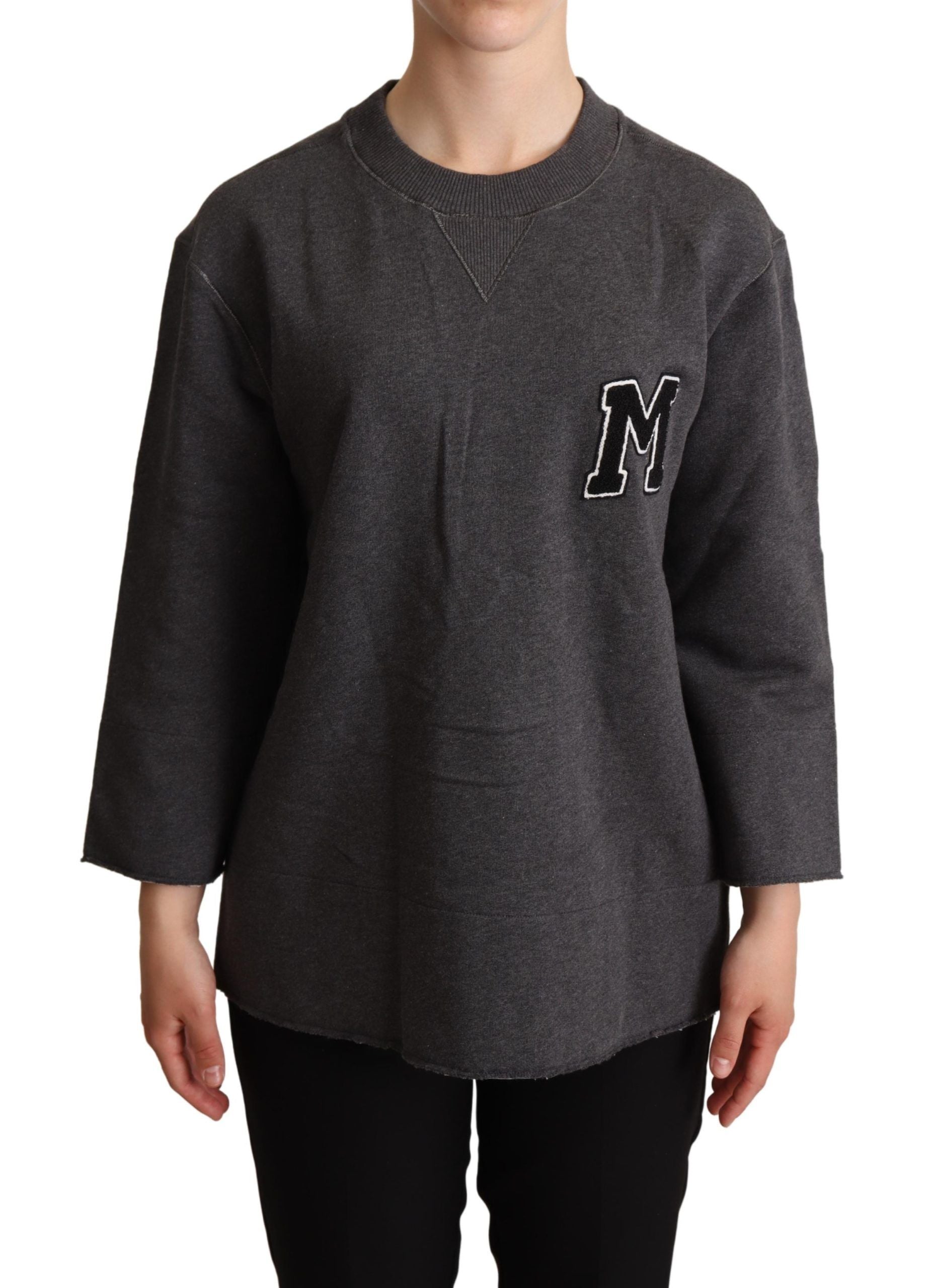 Dolce & Gabbana Grey Embroidered Sweater for Women-1