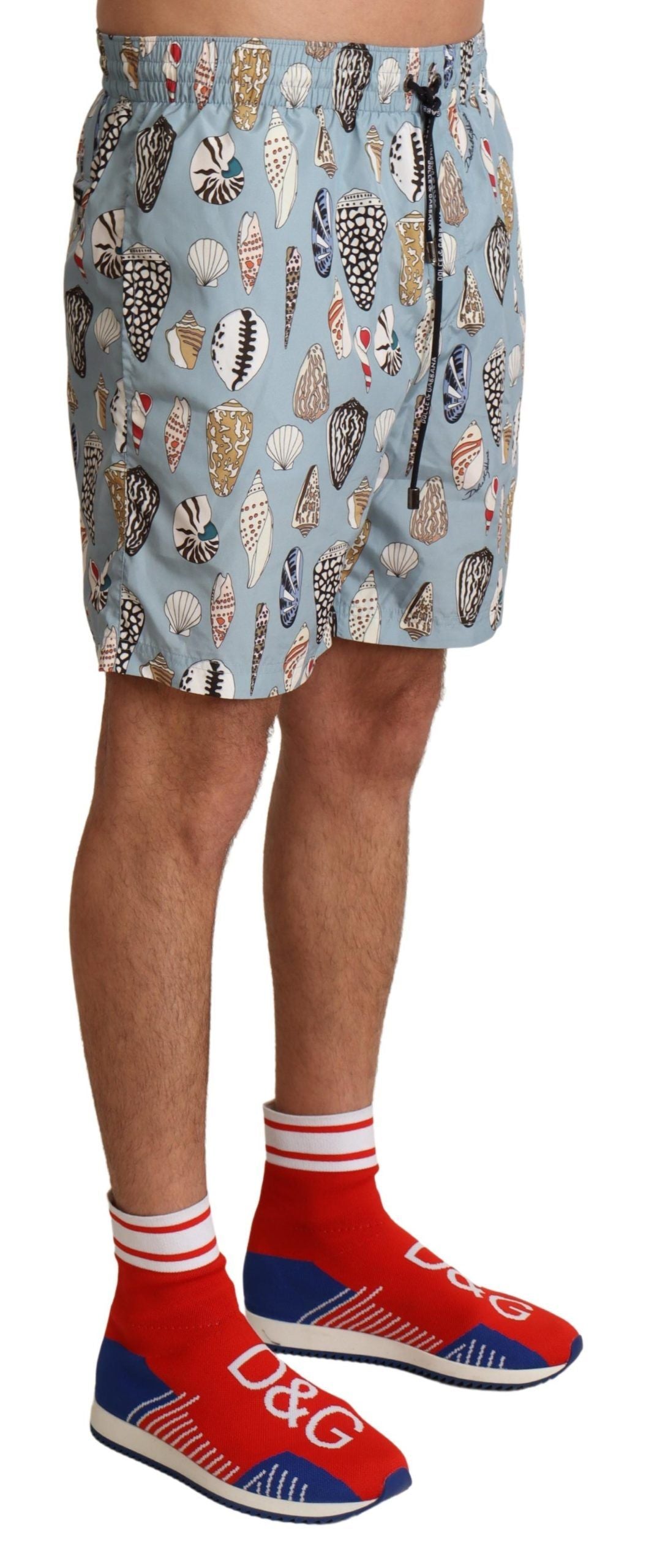 Dolce & Gabbana Blue Shell Beachwear Swimwear Shorts-2